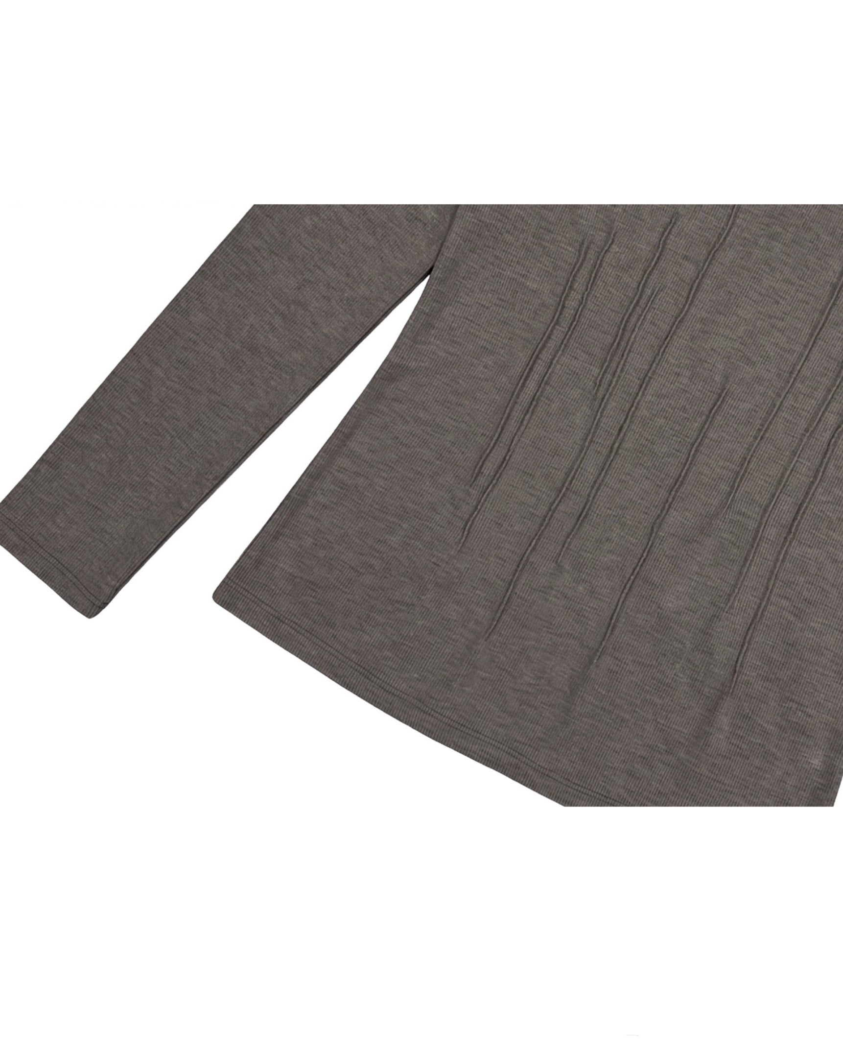 【BLR BLUER】Soft Pin-tuck Henley Long Sleeve