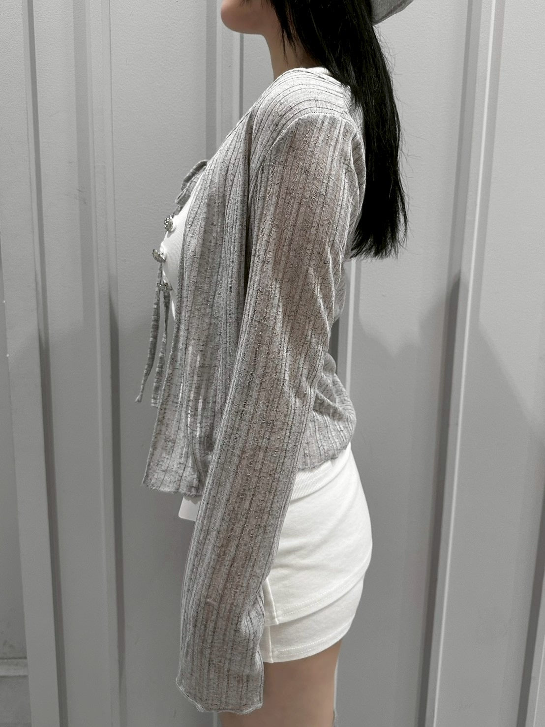 受注制【nmtc+】Sheer Bolero Cardigan (3color)