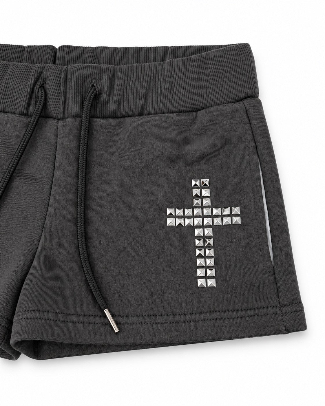 受注制【Never mind the XU】Cross studs mini shorts (3color)