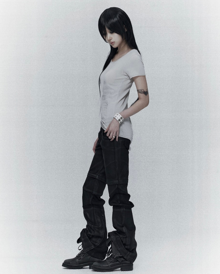 【bonienkiye】Faded Seam Tee