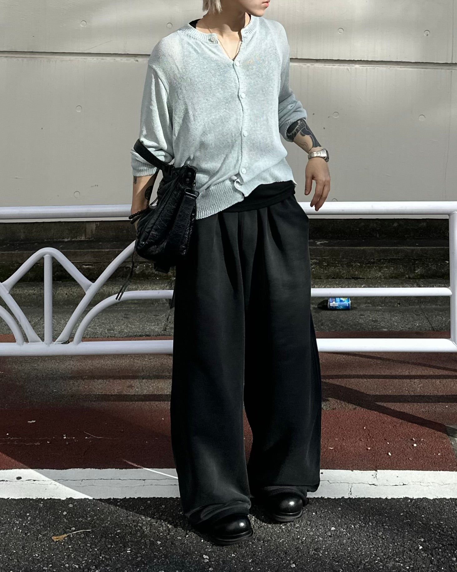 大阪店WEB限定受注制【Chikashitsu +】sheer soft knit cardigan