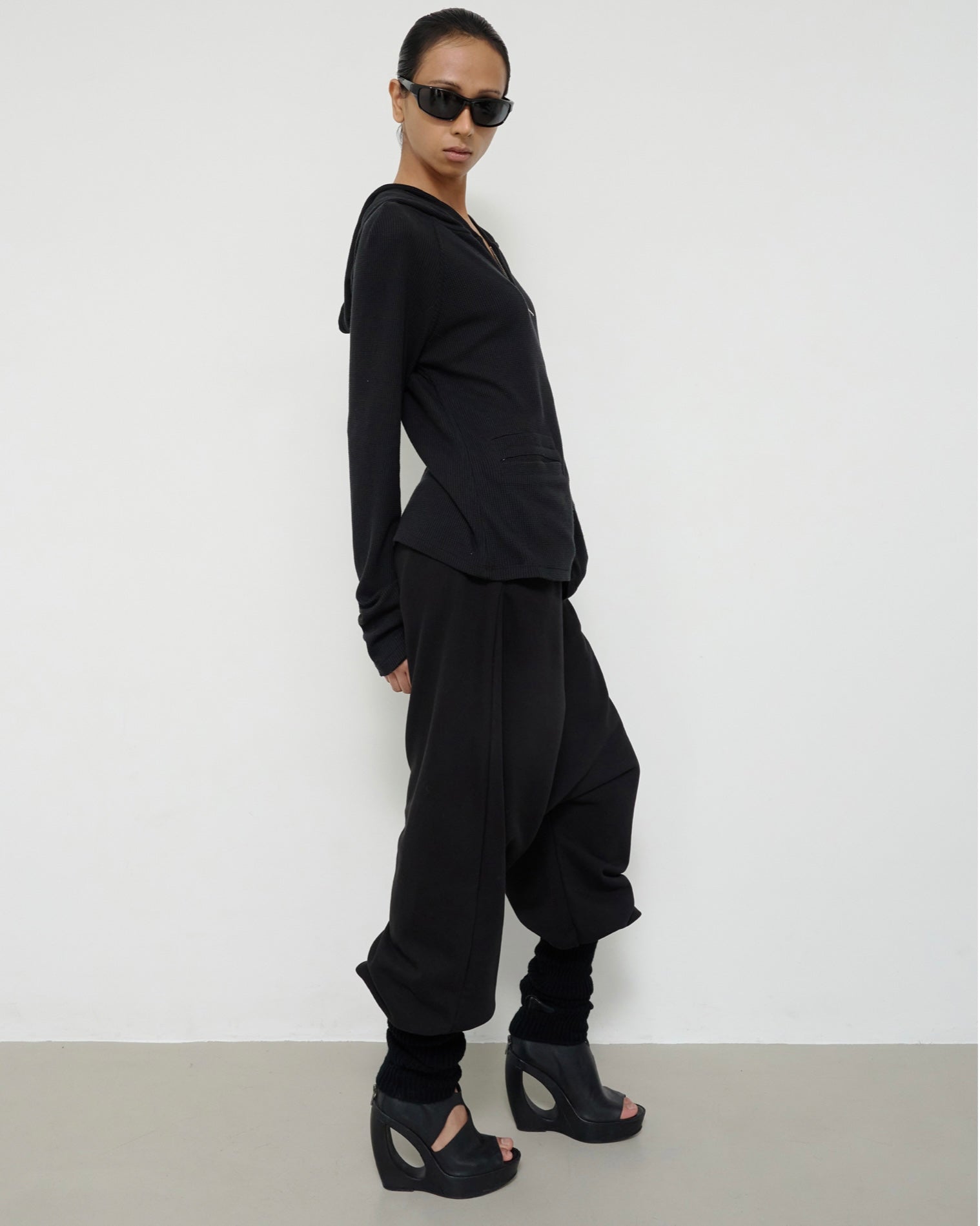 【NACHE】Shirred Hem Baggy Sweatpants[SP-01]
