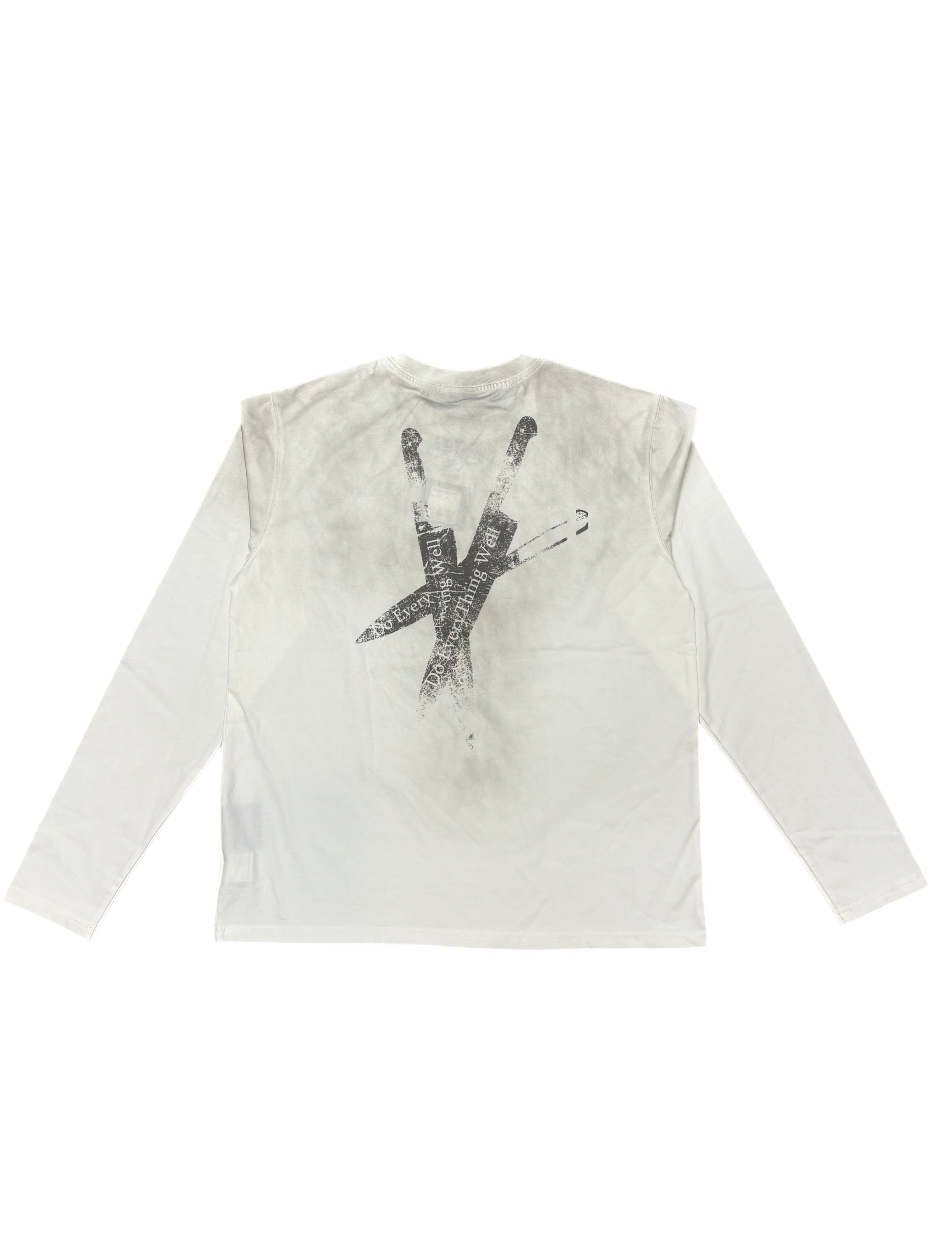 国際配送【Never mind the XU】stencil logo long sleeve tee