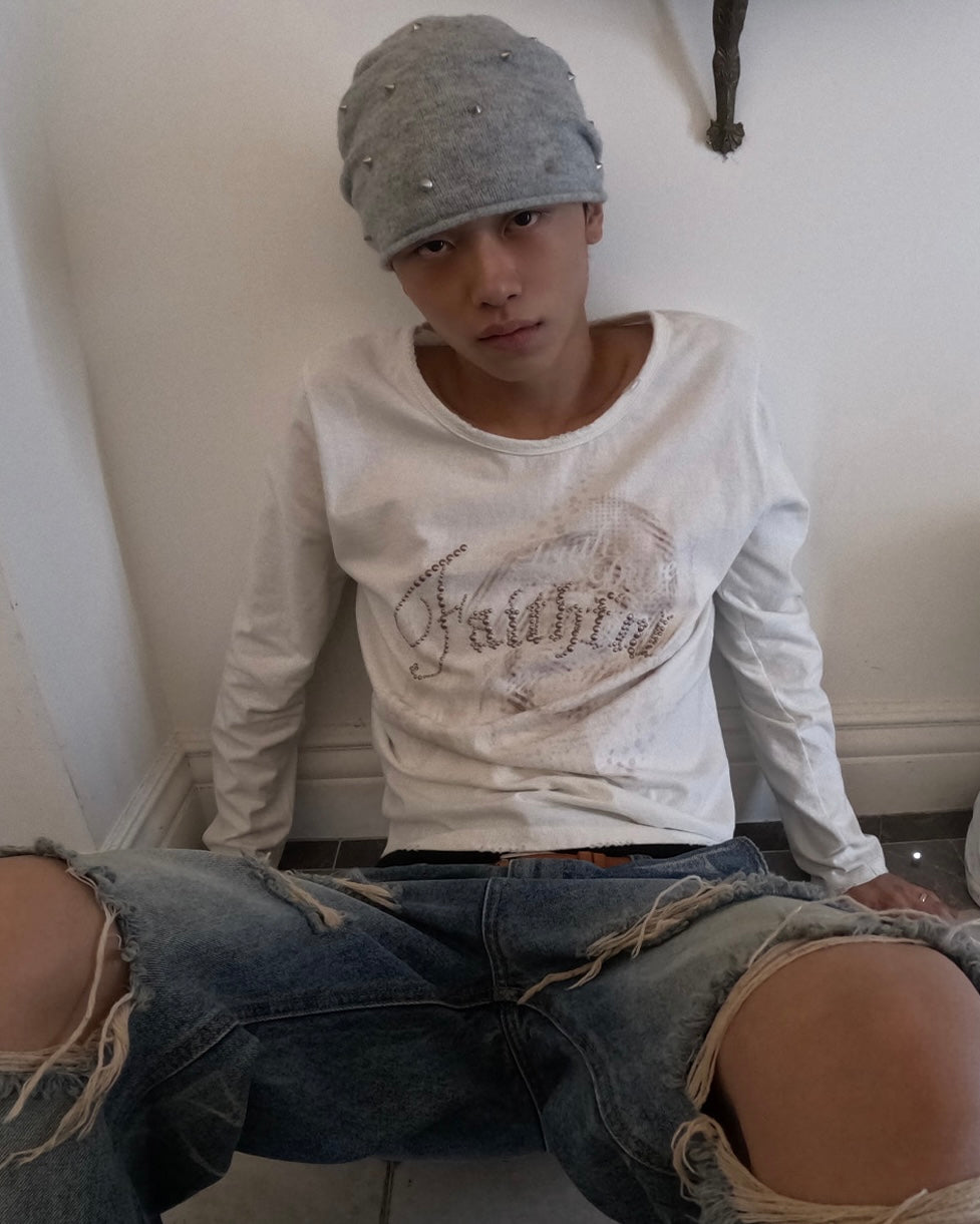 【LECYTO】Spike Studded Knit Beanie