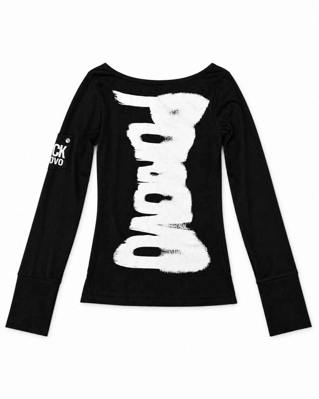 受注制【Never mind the XU】Back graphic slim top (2color)