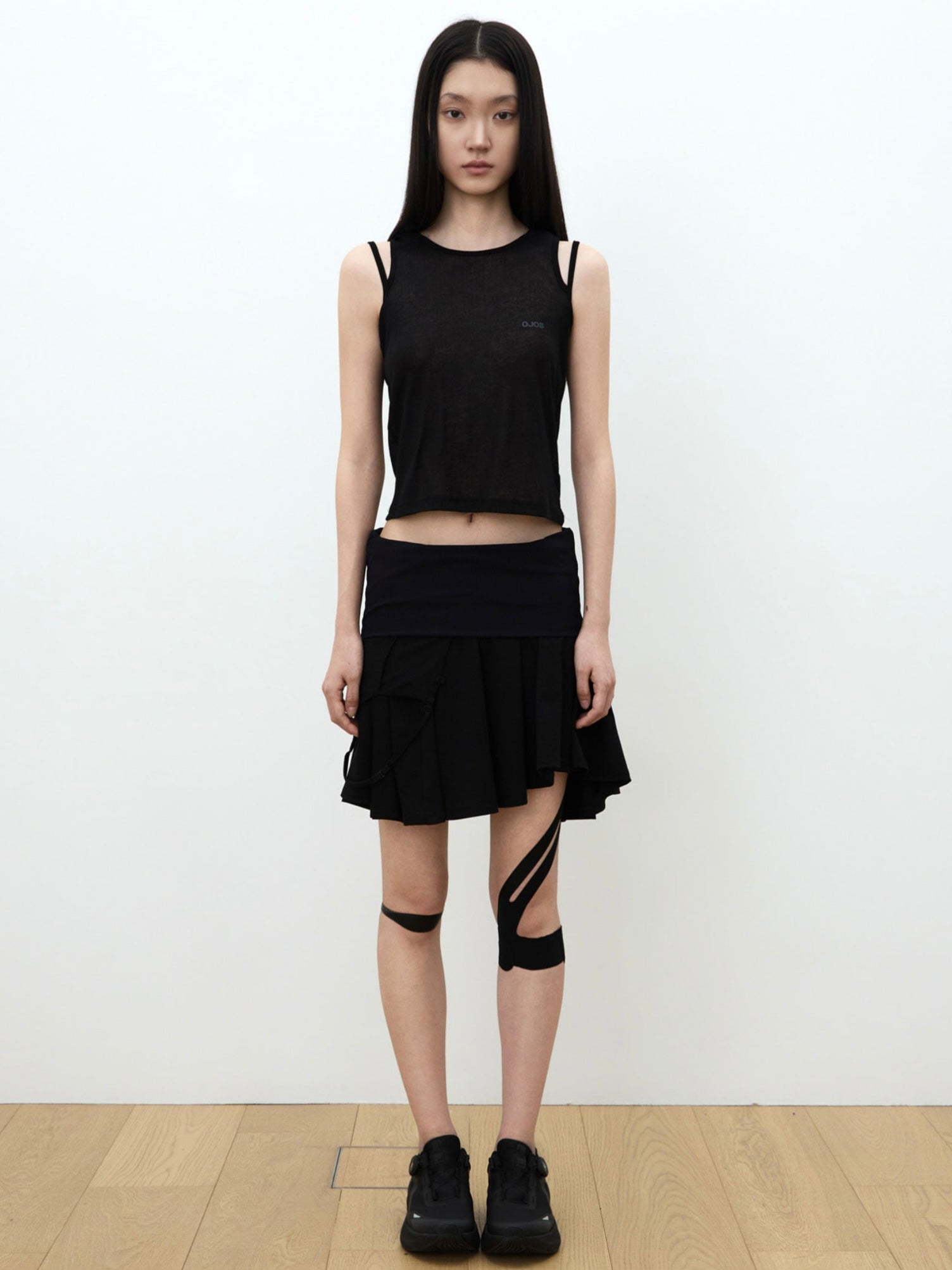 【OJOS】Rib Hood Sleeveless