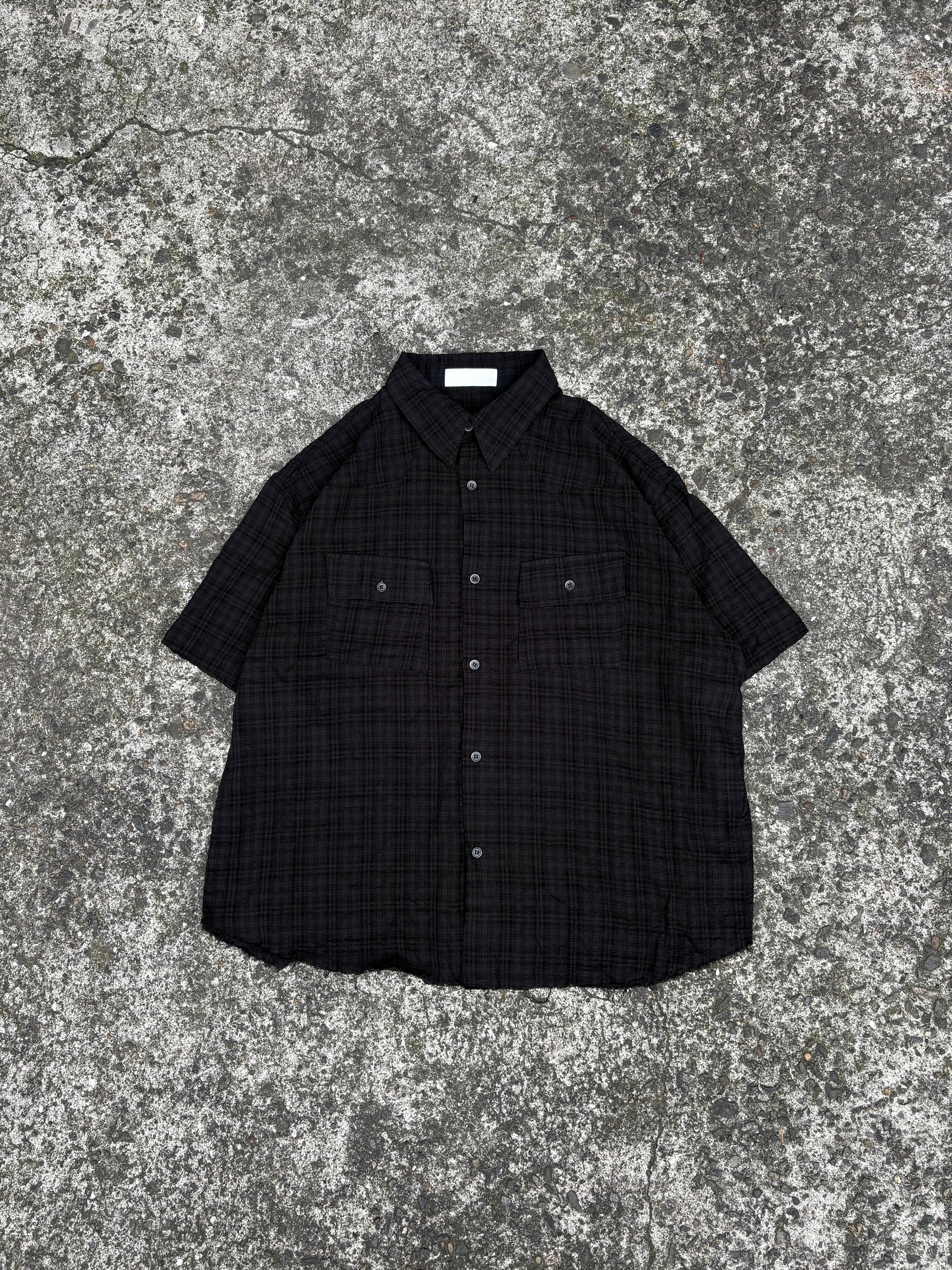 受注制【youll】Cut off half sleeve check shirt (3color)