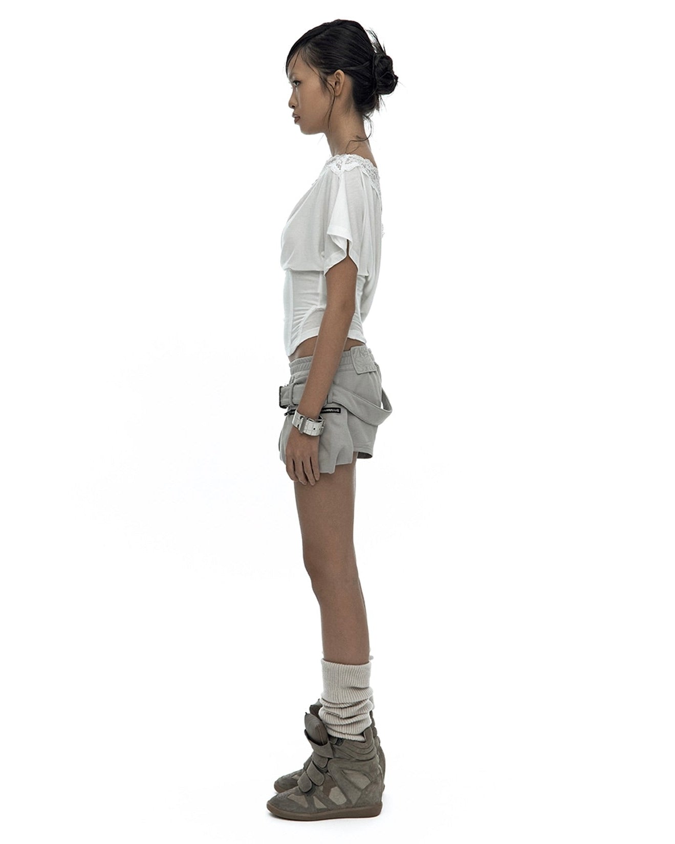 【Kashiko】Belted Pocket Shorts