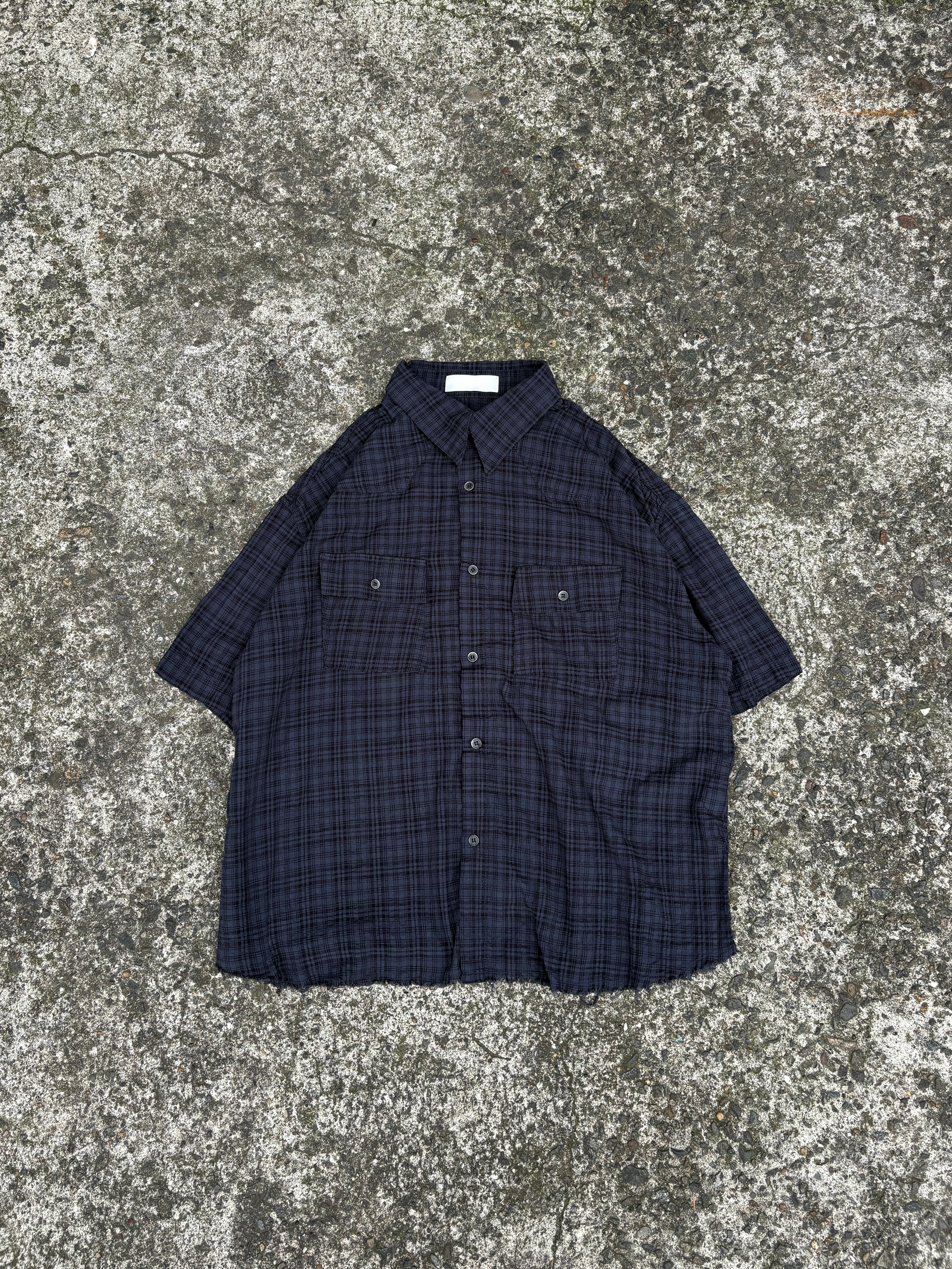 受注制【youll】Cut off half sleeve check shirt (3color)
