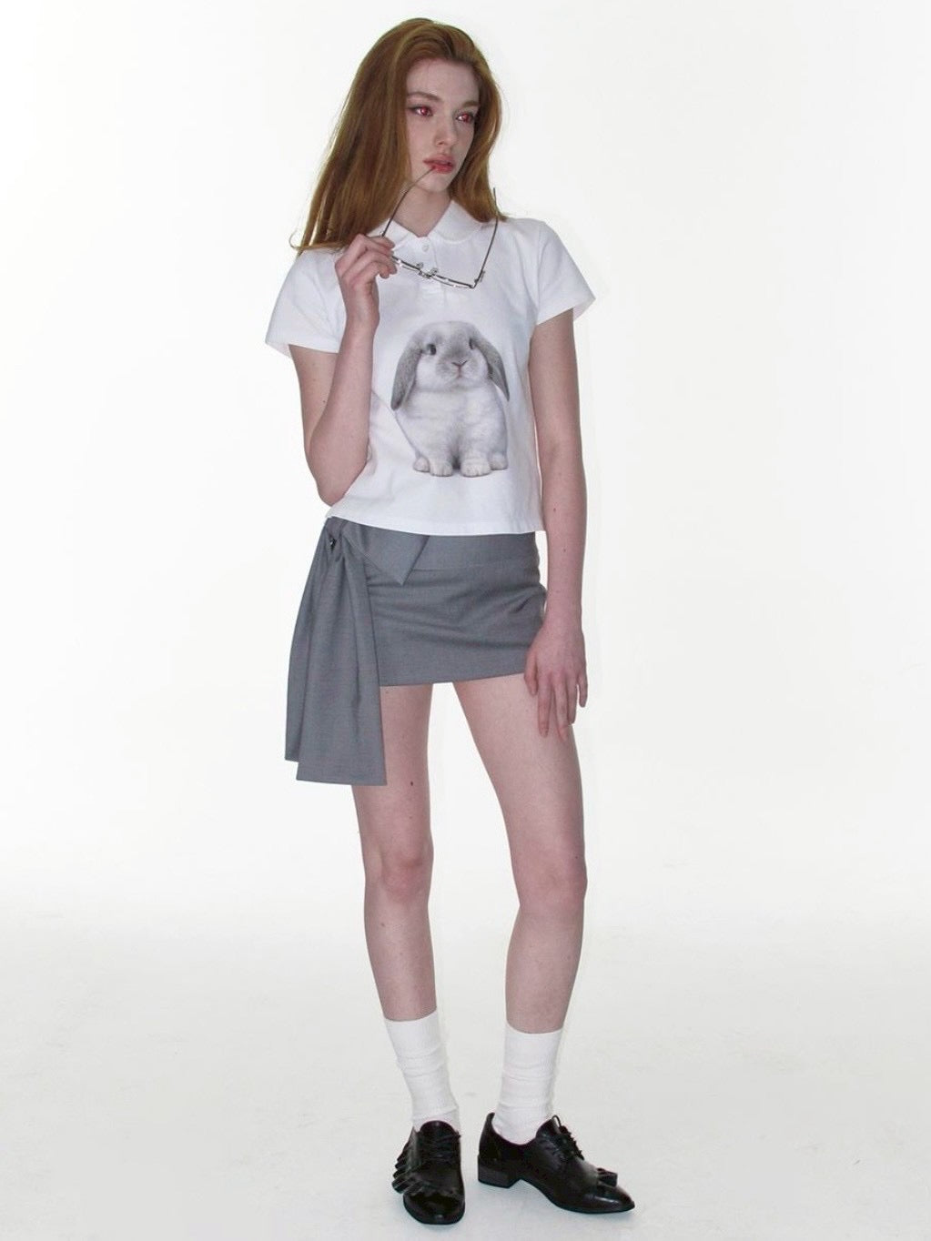 【CRANK】BUNNY GRAPHIC POLO SHIRT