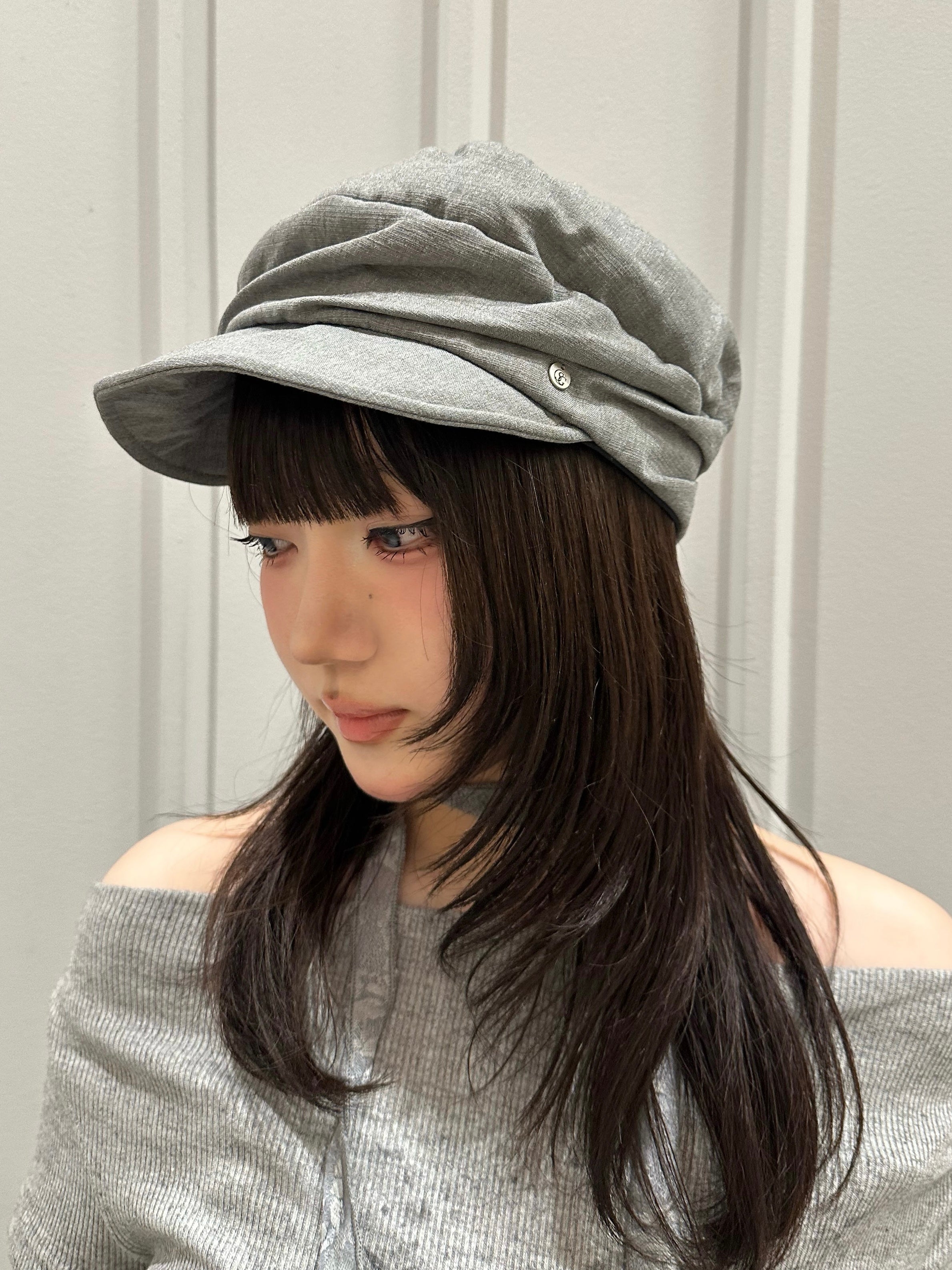 受注制【nmtc+】Rivet Shirring Casquette (2color)