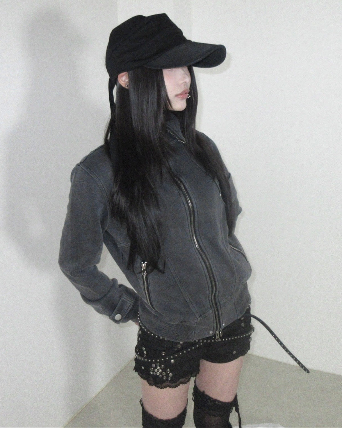 名古屋店WEB限定受注制【nmtc+】Rivet Panel Zip Jacket (2color)