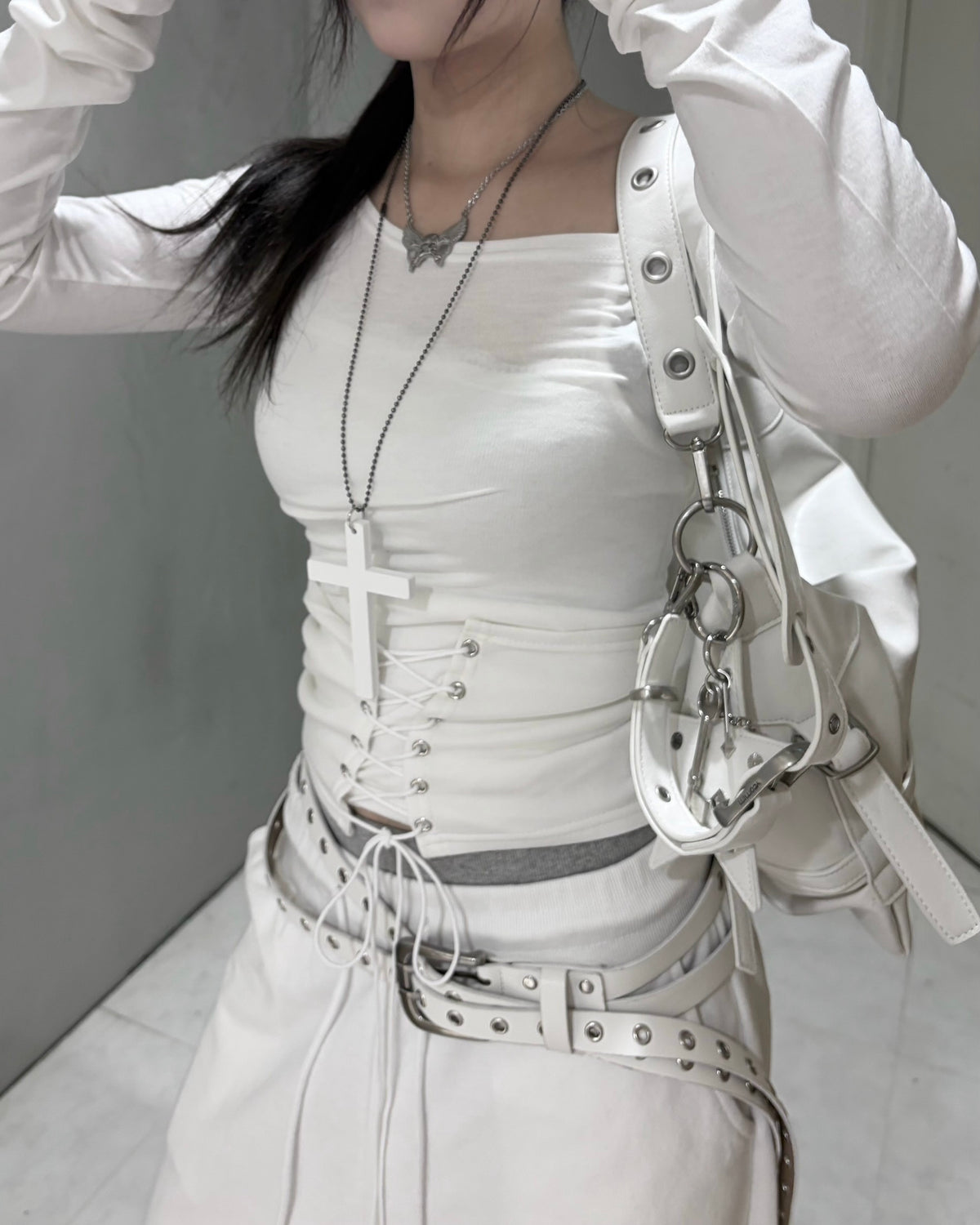 受注制【nmtc+】Corset Lace-Up Long Sleeve (3color)