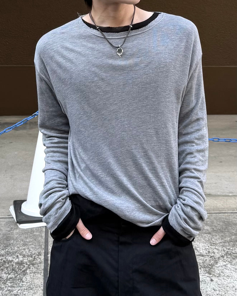 大阪店WEB限定受注制【Chikashitsu + 】wool inner t-shirt (3color)