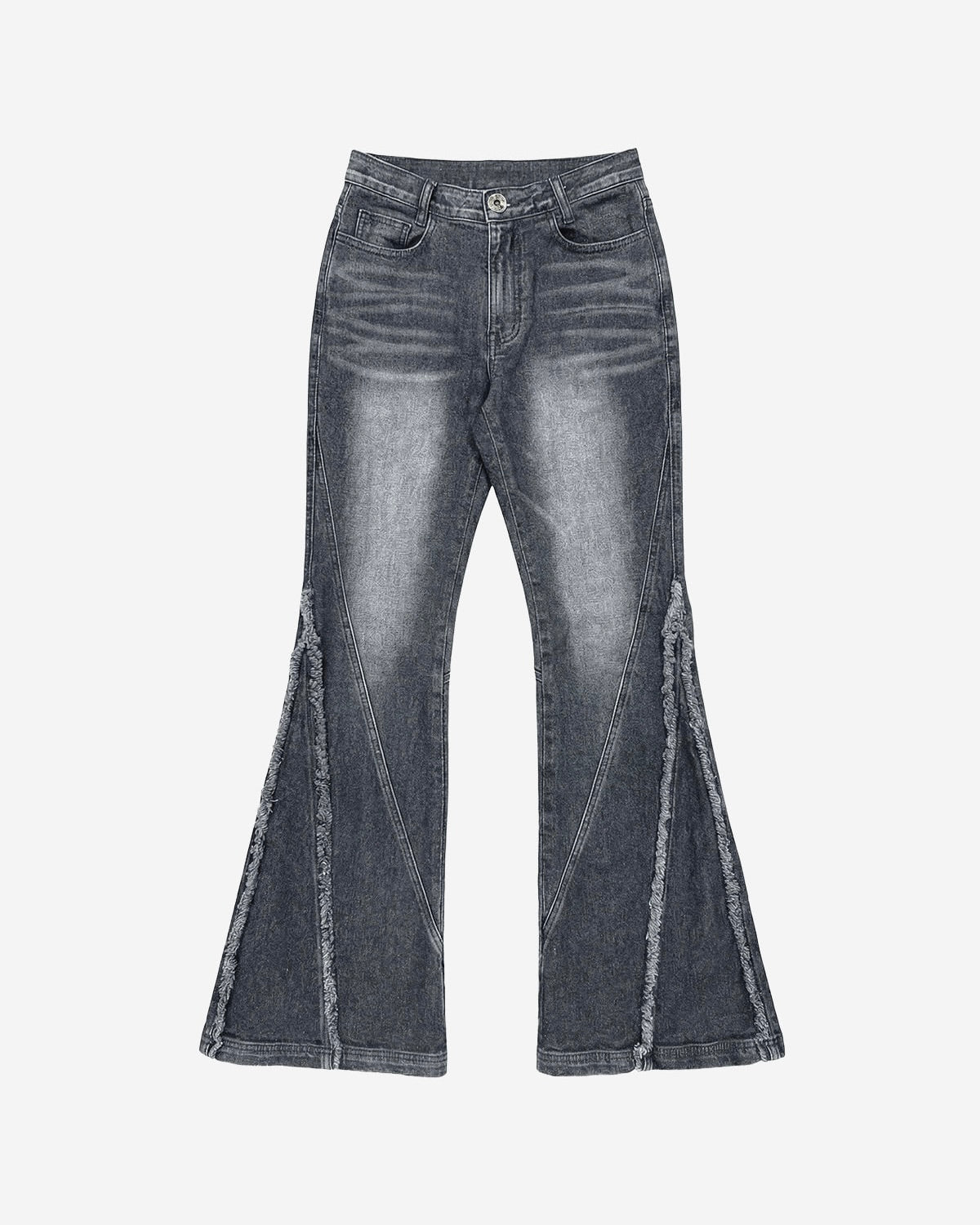 【BLR BLUER】Crush Double Line Washing Denim Pants