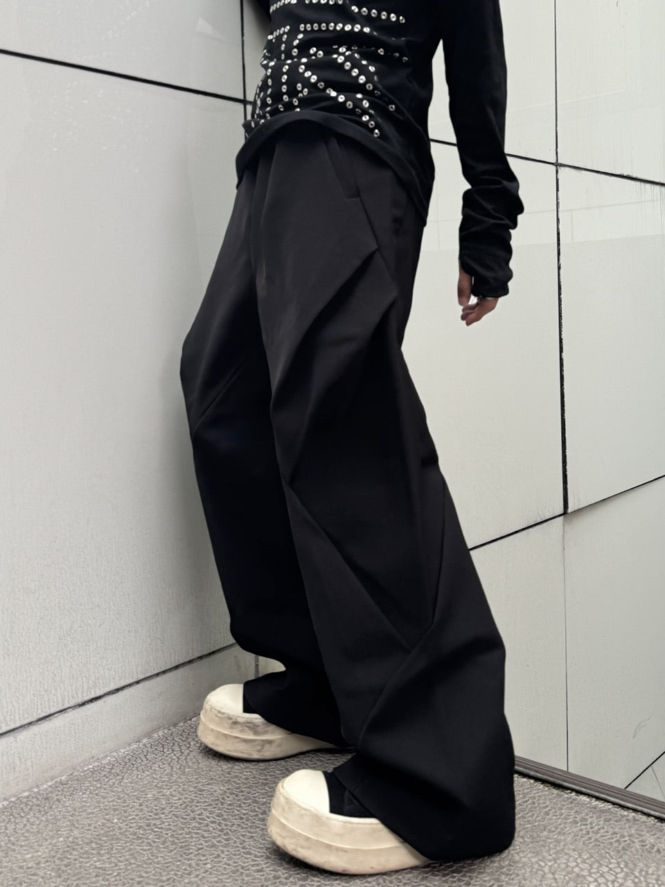 国際配送【RENOL】deform wide slacks (2color) – PRESSING WEB SHOP
