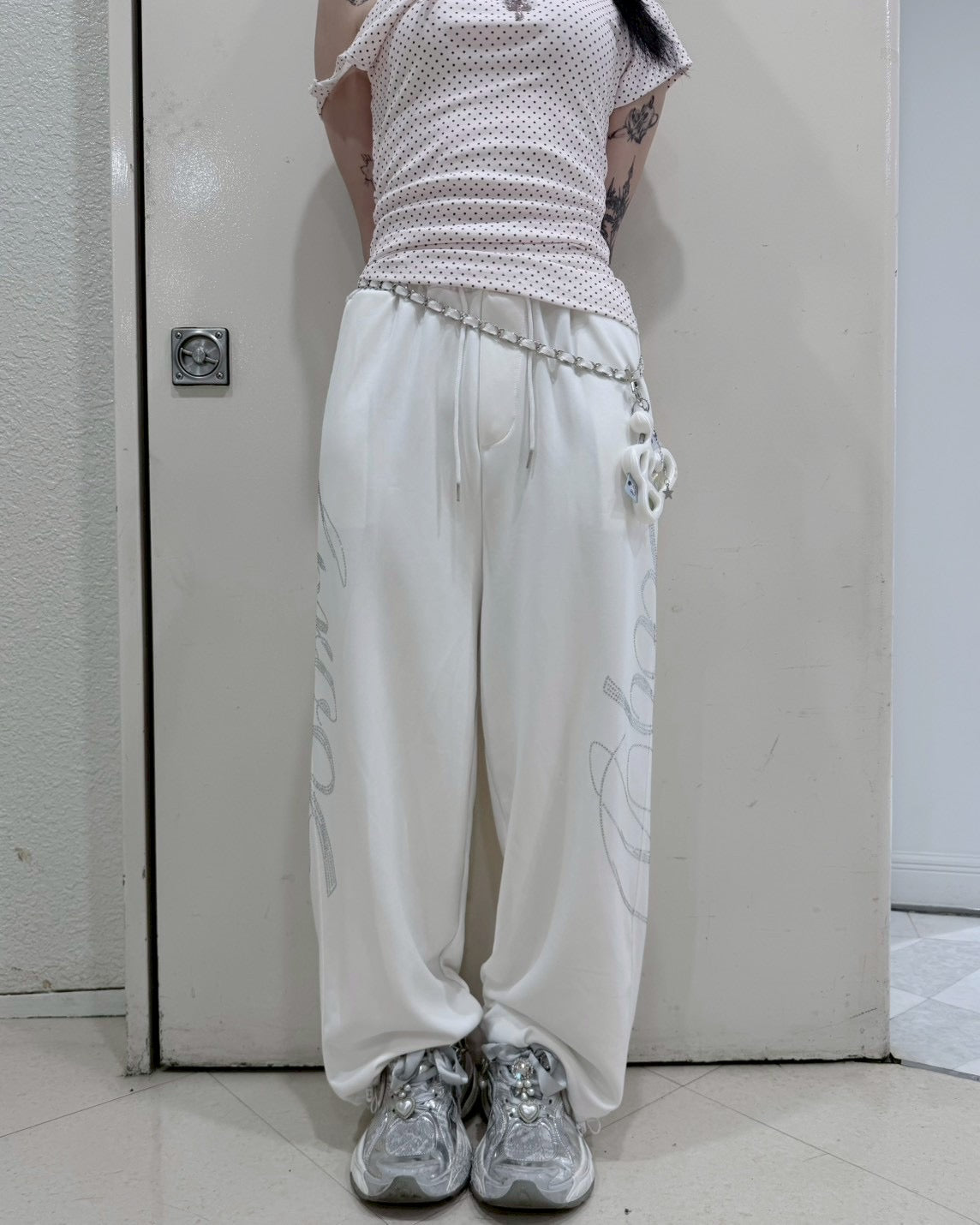 受注制【nmtc+】Neut Crystal Drawstring Pants (2color)