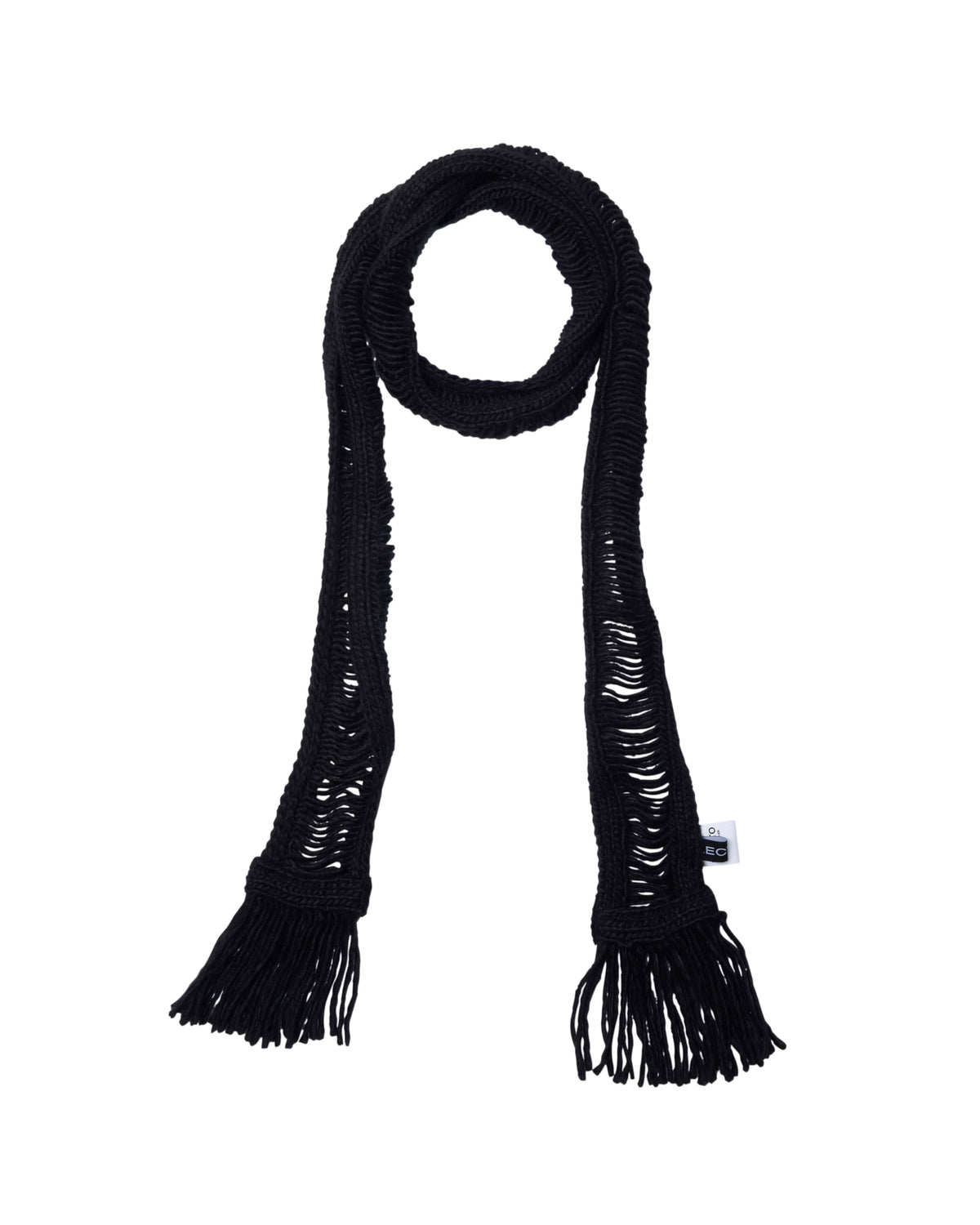 【LECYTO】Laddered Knit Fringe Muffler