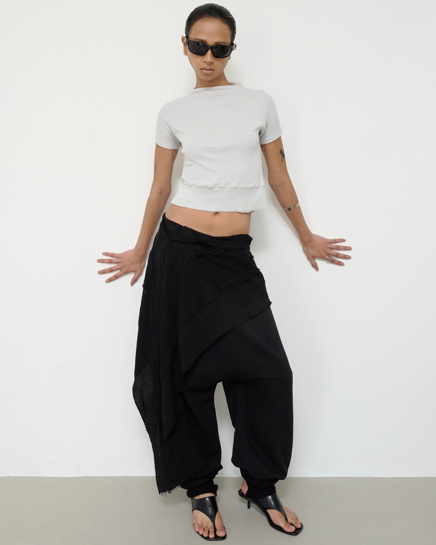 【NACHE】Shirred Hem Baggy Sweatpants[SP-01]
