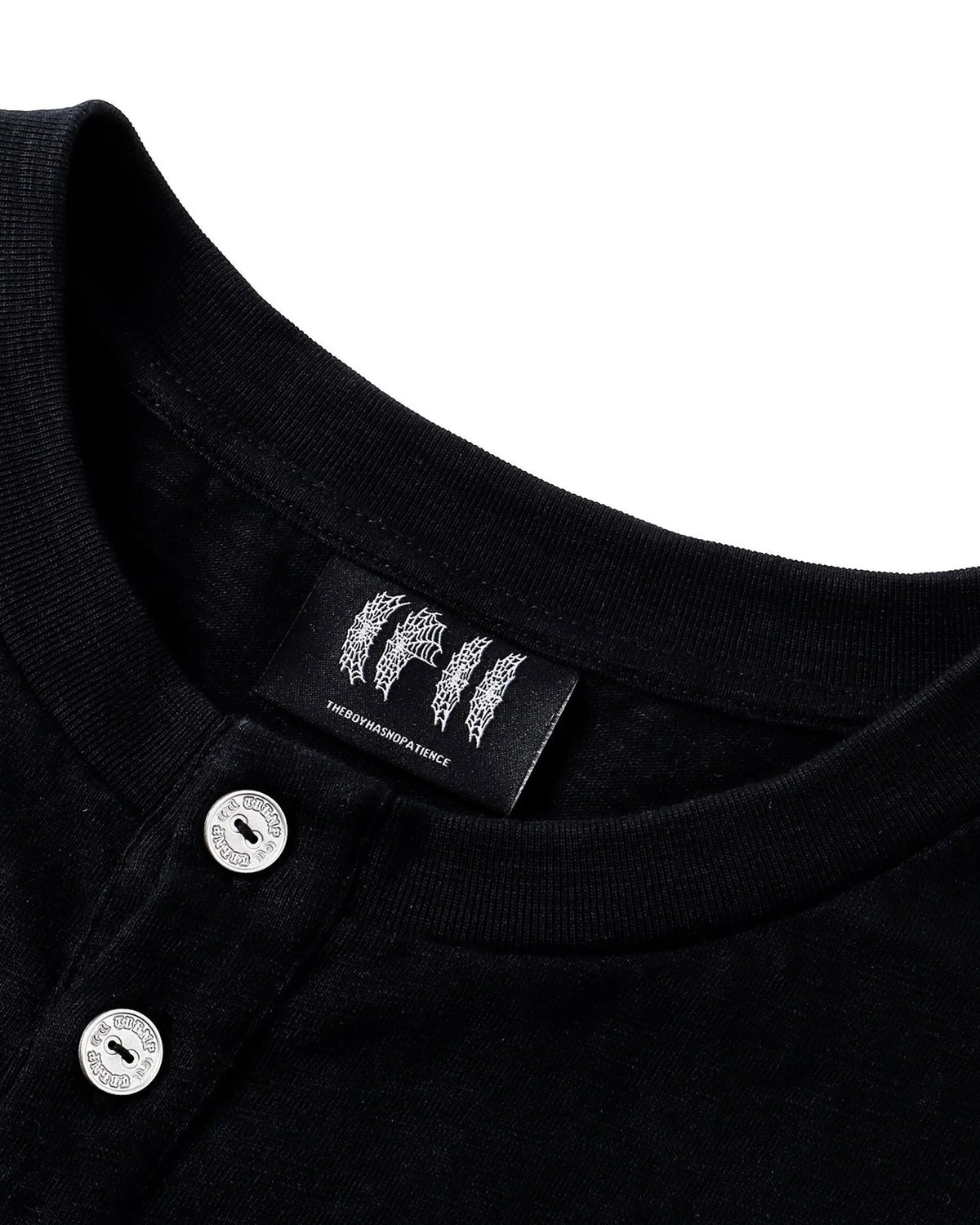 【THEBOYHASNOPATIENCE】LUMINOUS DAWN BAROQUE HENLEY L/S TEE