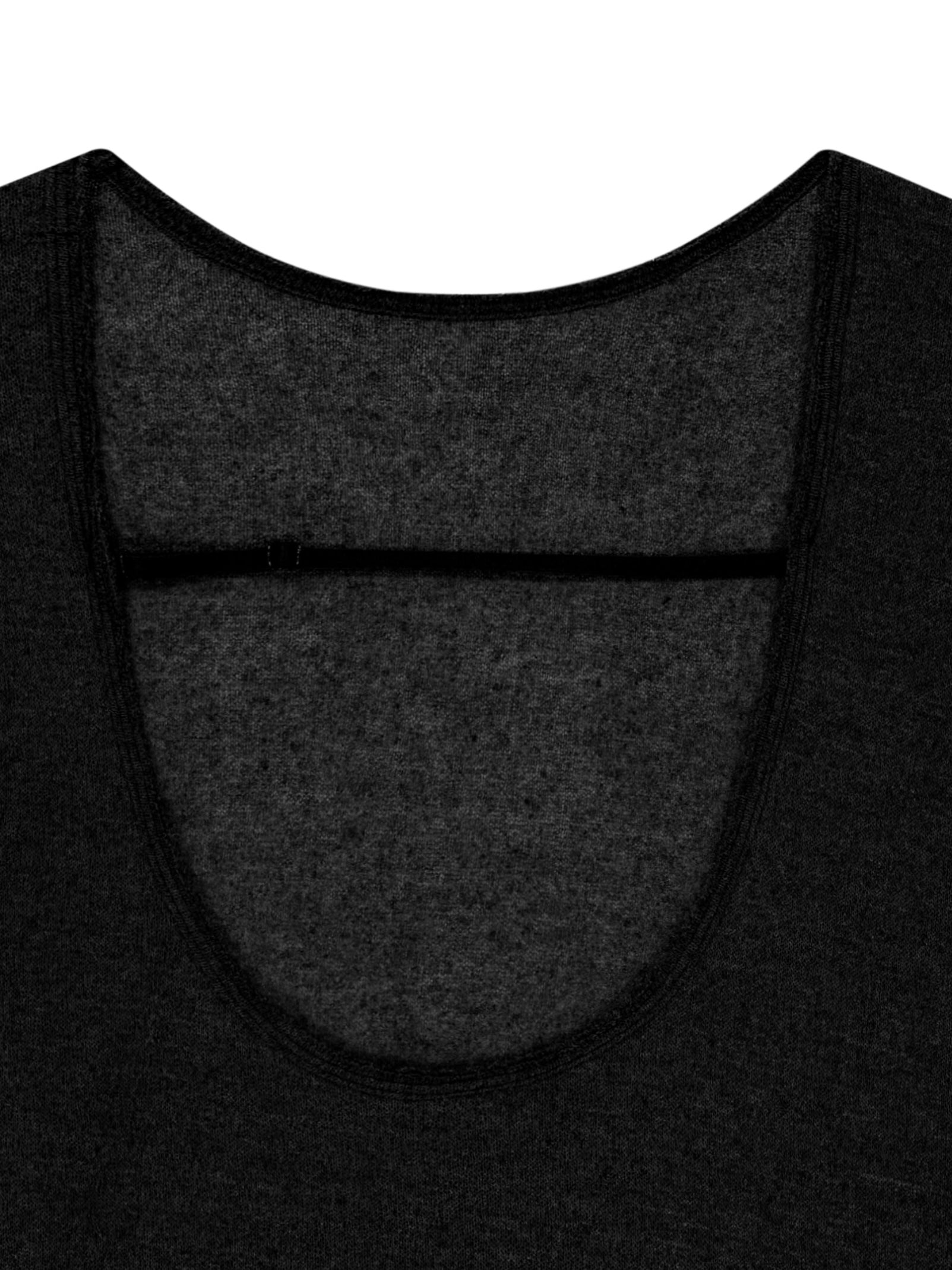 【OJOS】Raw Cut U-Neck Knit Top