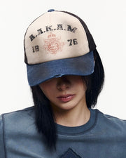【AAKAM】Dirty Washed Trucker Cap