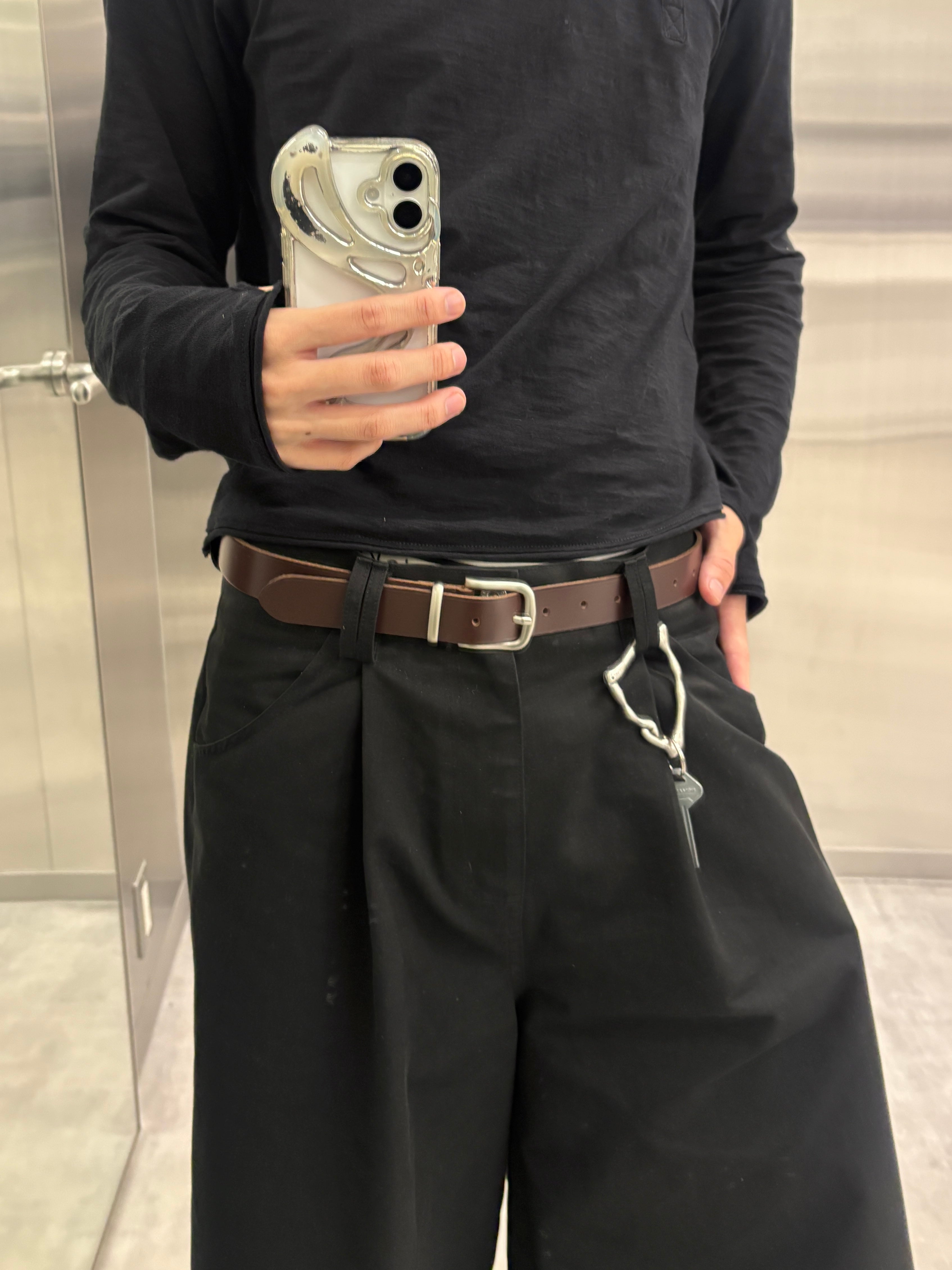 受注制【youll】basic leather belt (2color)