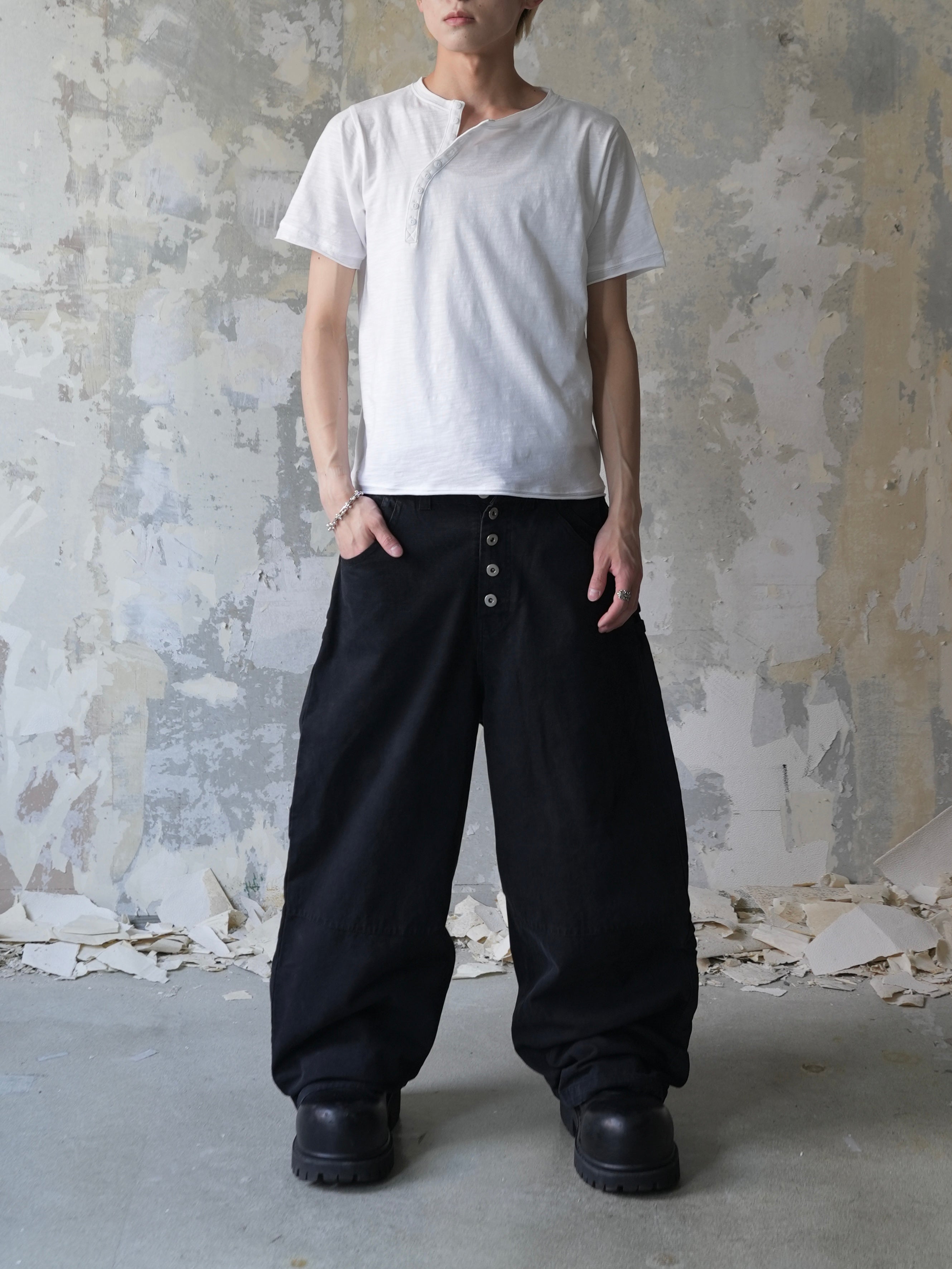 【Lee fi Ne】Ripstop Button Fly Trousers