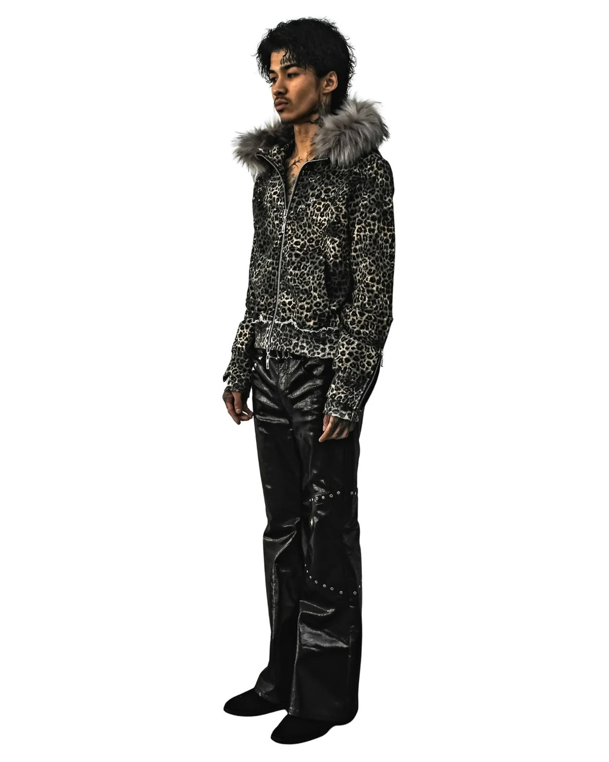 【TYPE SHADE】TYPE REOPARD FUR HOODIE