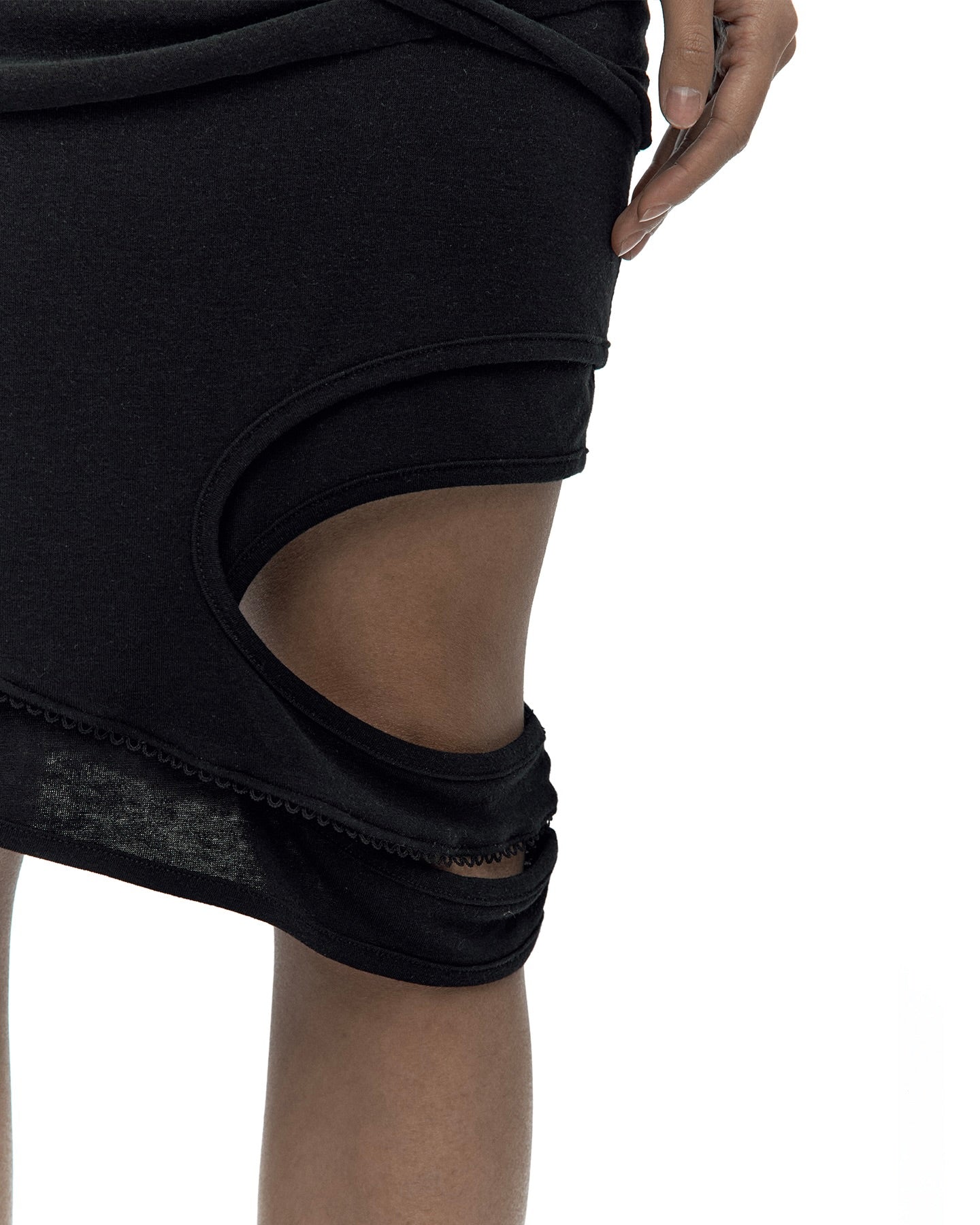 【Kashiko】Peek-a-boo Strap Skirt