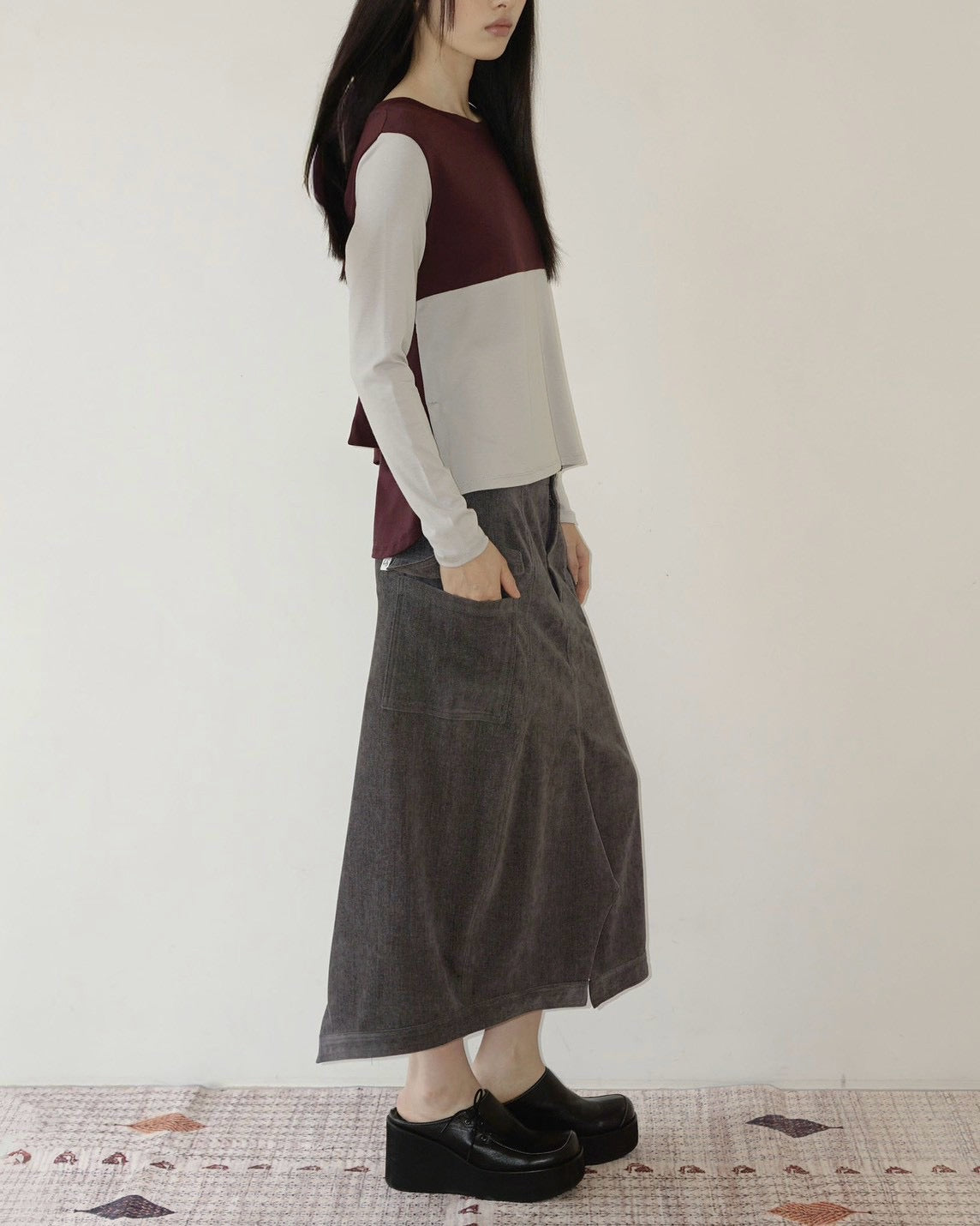 【Uglyshadow】SOFT POCKET SKIRT