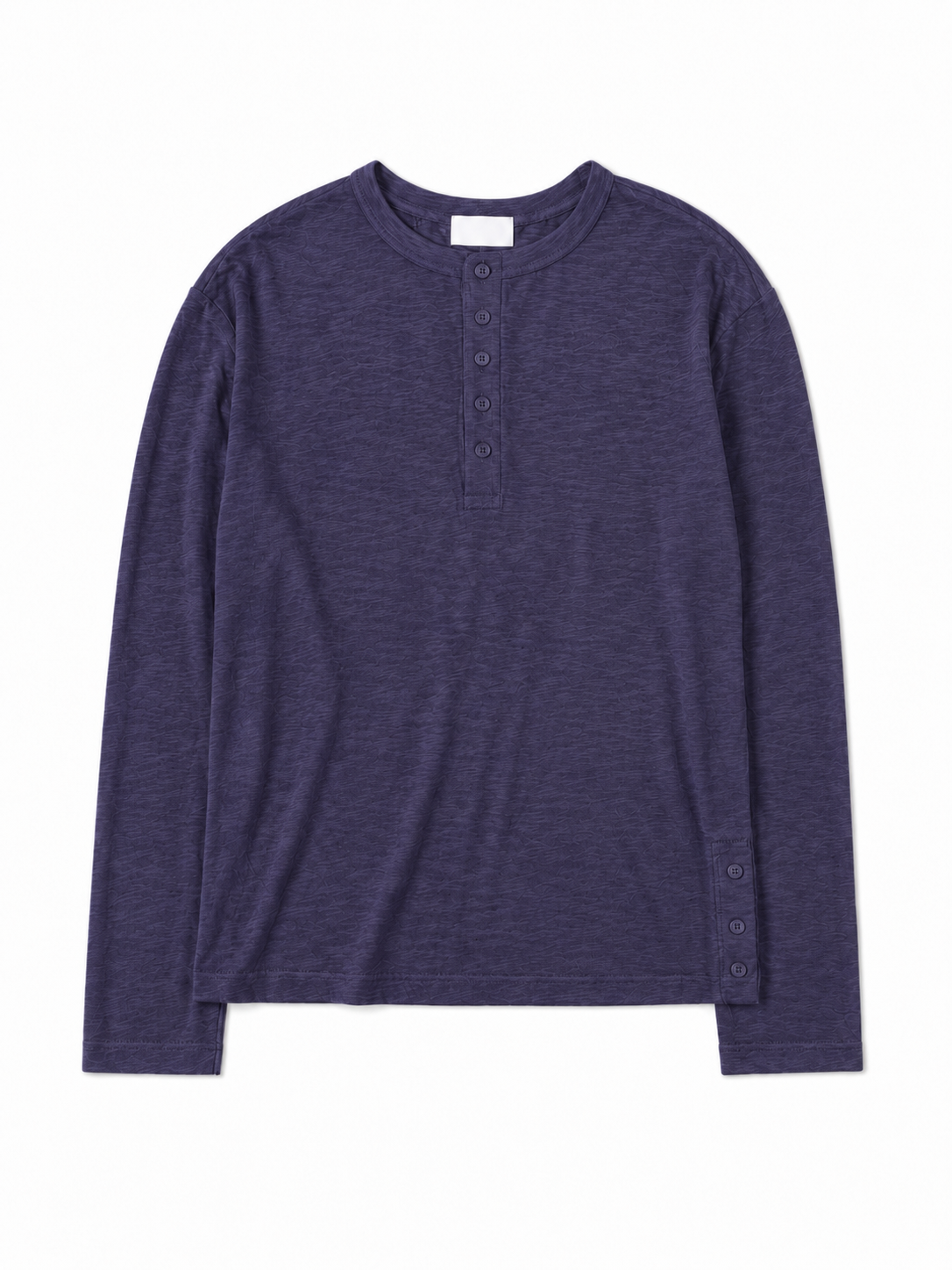 受注制【Chikashitsu +】sheer cotton henley neck long sleeve (4color)