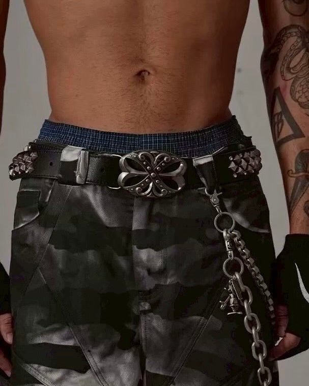 【DND4DES】Studded Plate Buckle Belt