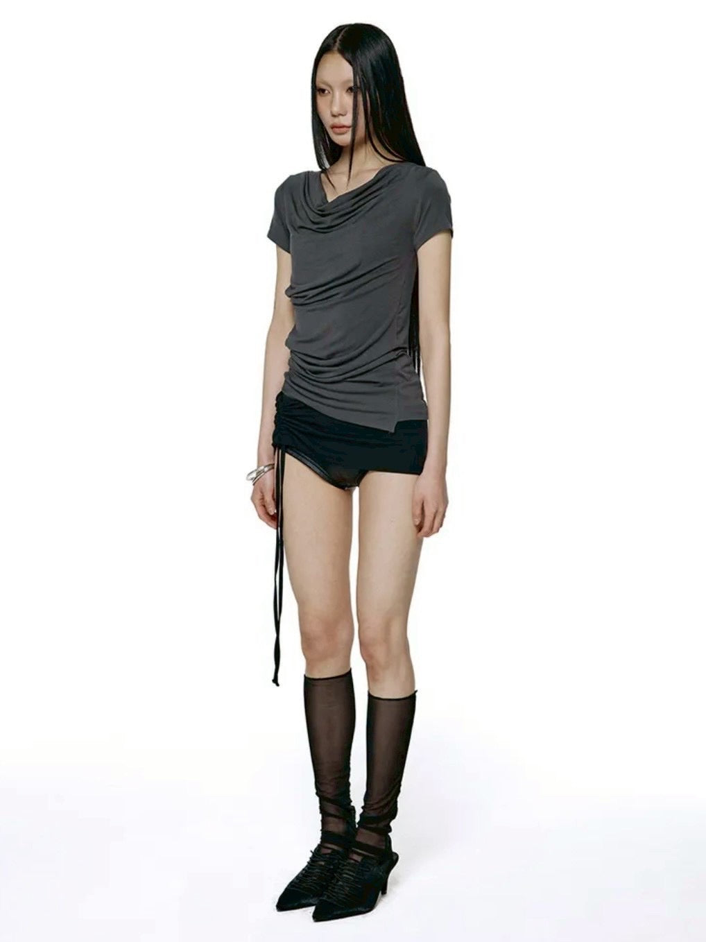 【ROCK CAKE】Drape Essential Top