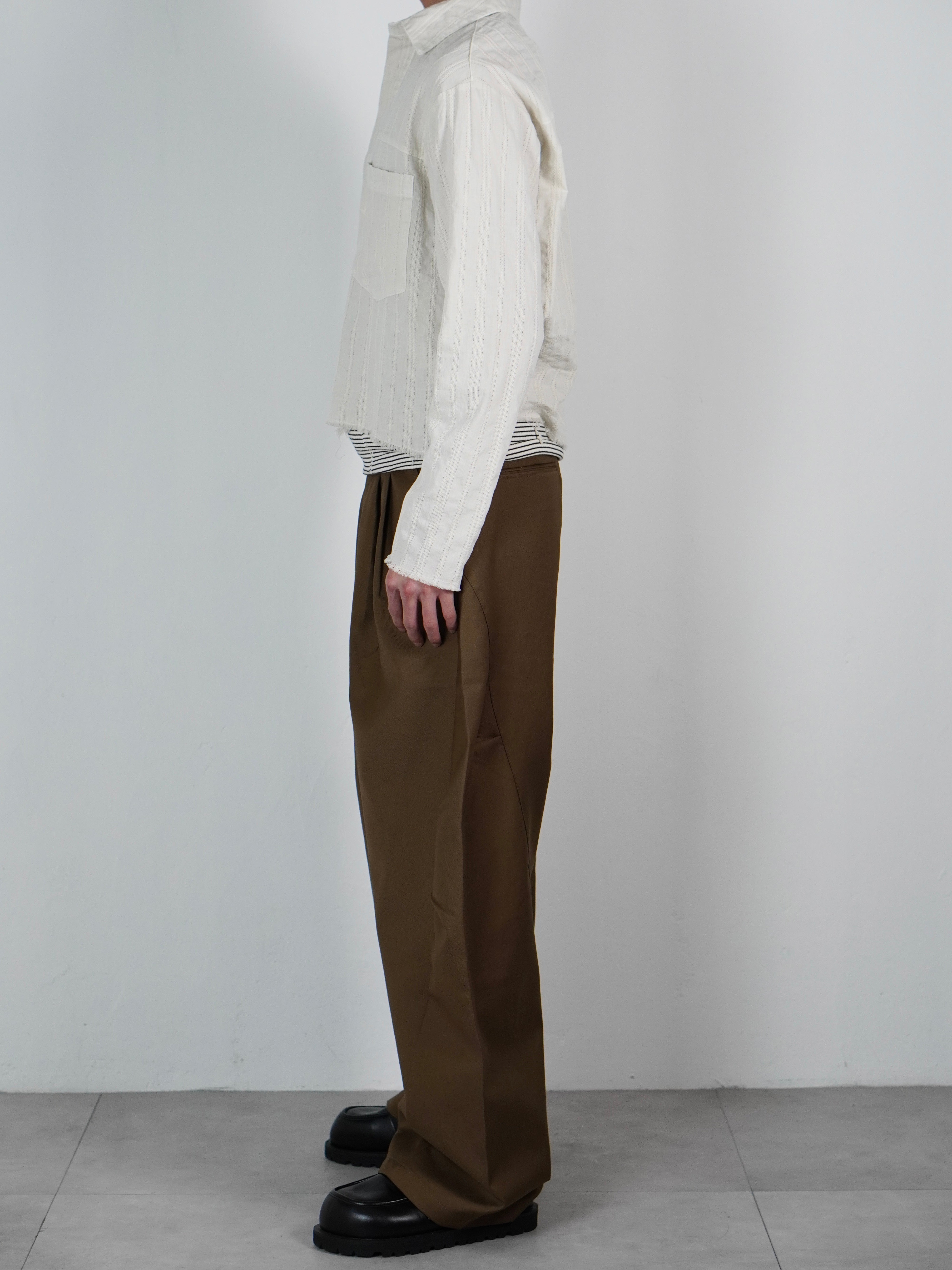 受注制【Chikashitsu +】pigment cut off shirt (2color)
