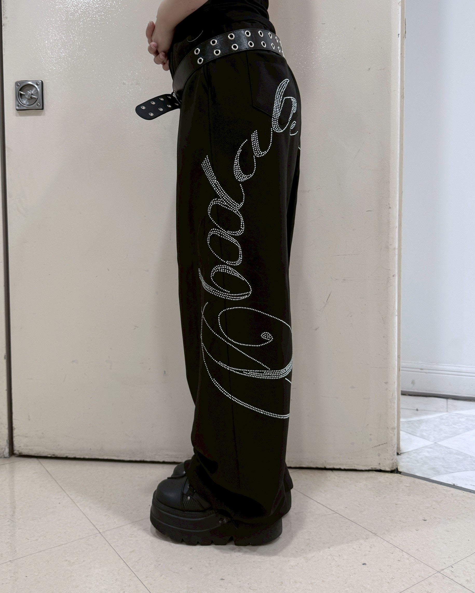 受注制【nmtc+】Neut Crystal Drawstring Pants (2color)