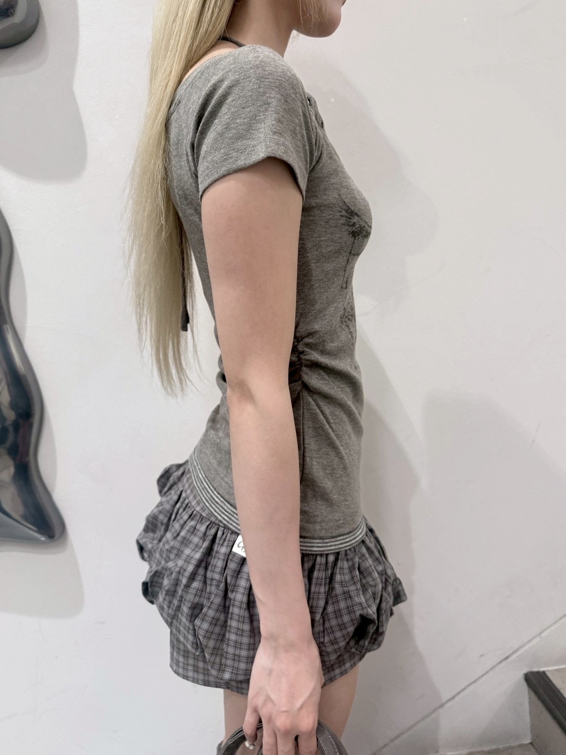 6/19 20:00発売 受注制【nmtc+】Anco Studded Halter Neck Tee (3color)