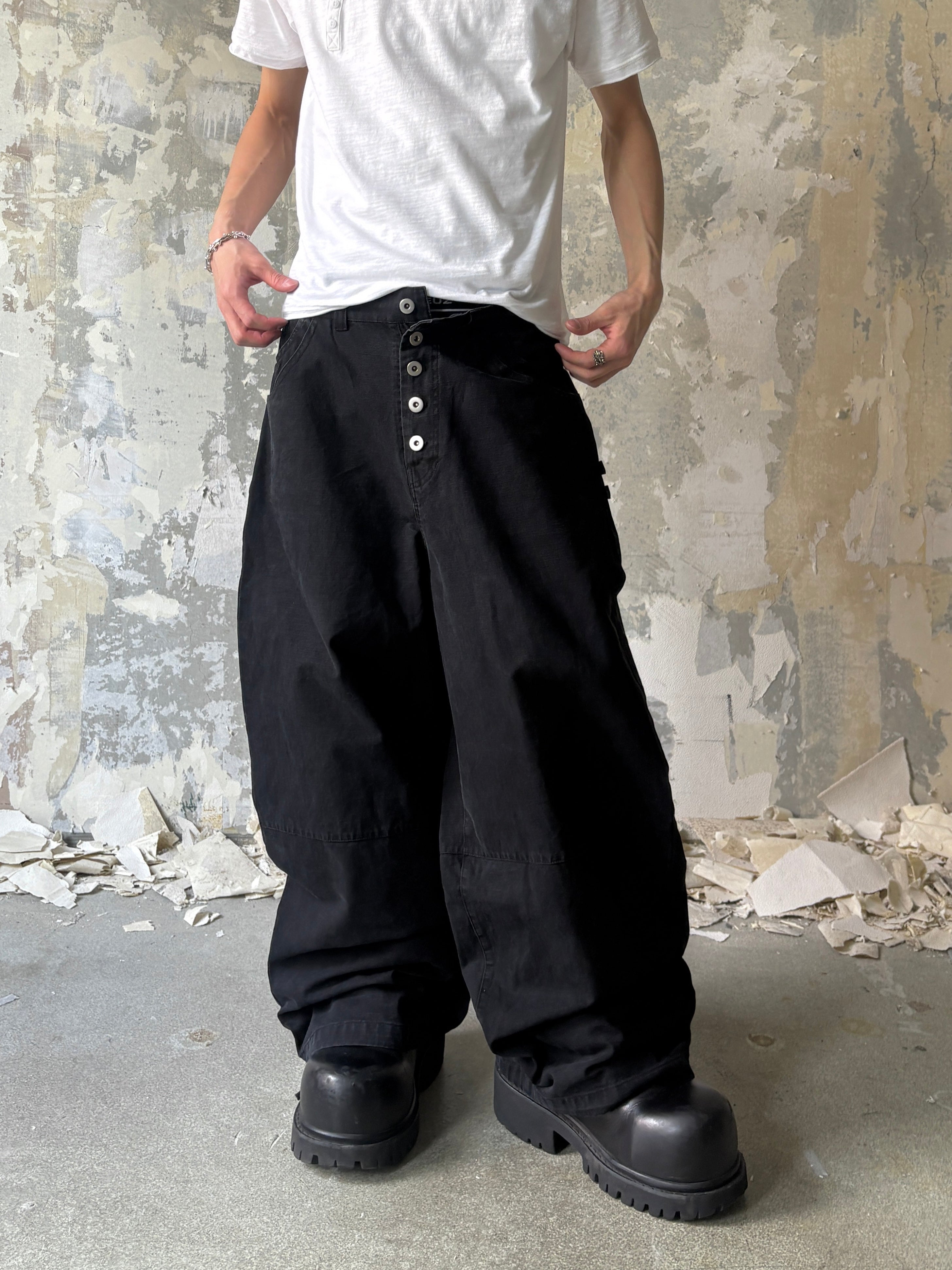 【Lee fi Ne】Ripstop Button Fly Trousers