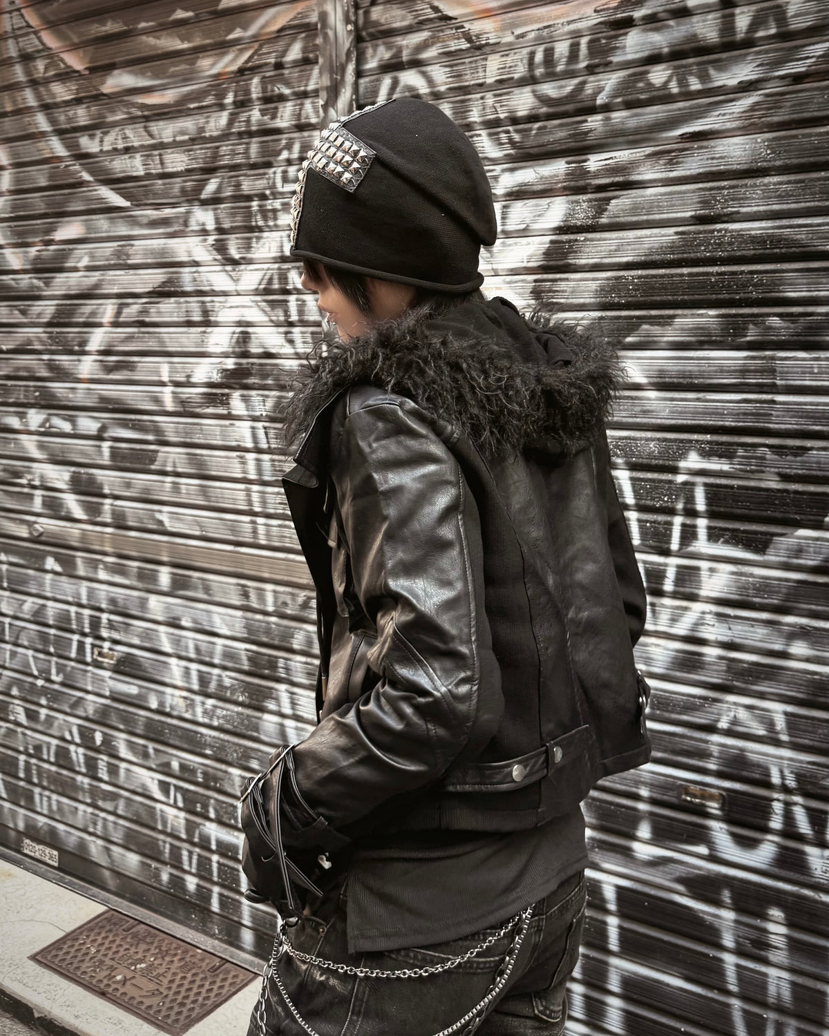 受注制【Never mind the XU】Utility Leather Rider Jacket