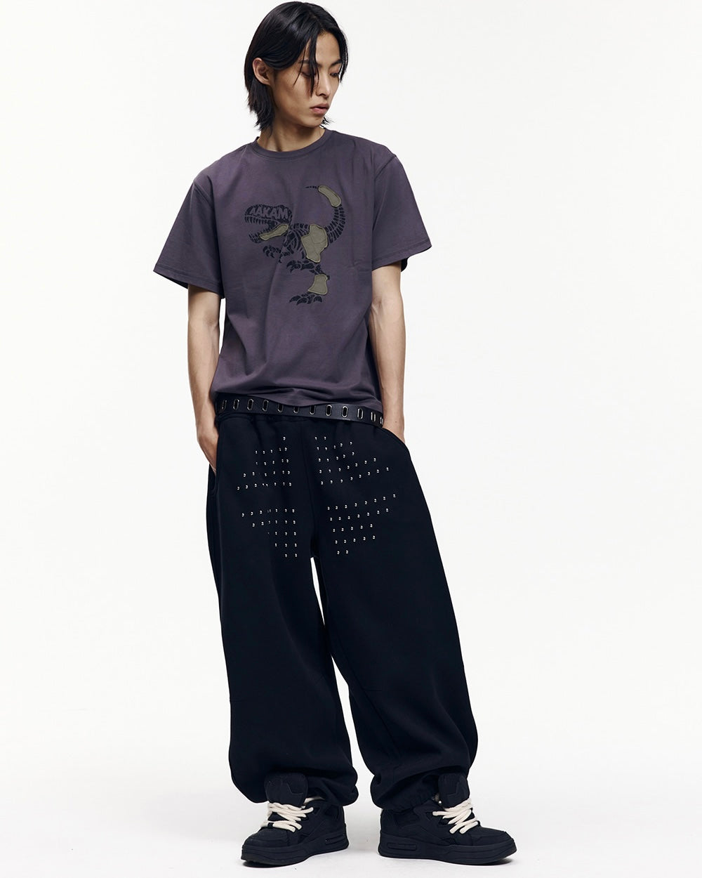 【AAKAM】Dino Patch Half Top