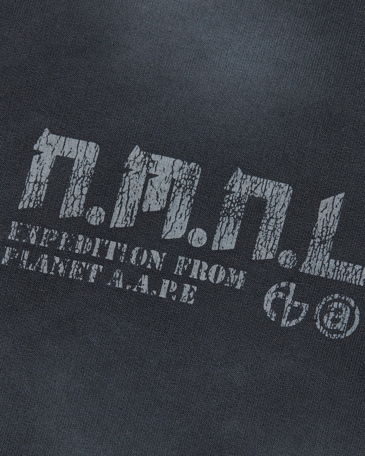 【NOMANUAL】AAPE X NMNL DOUBLE HOODED ZIP-UP(BLACK)