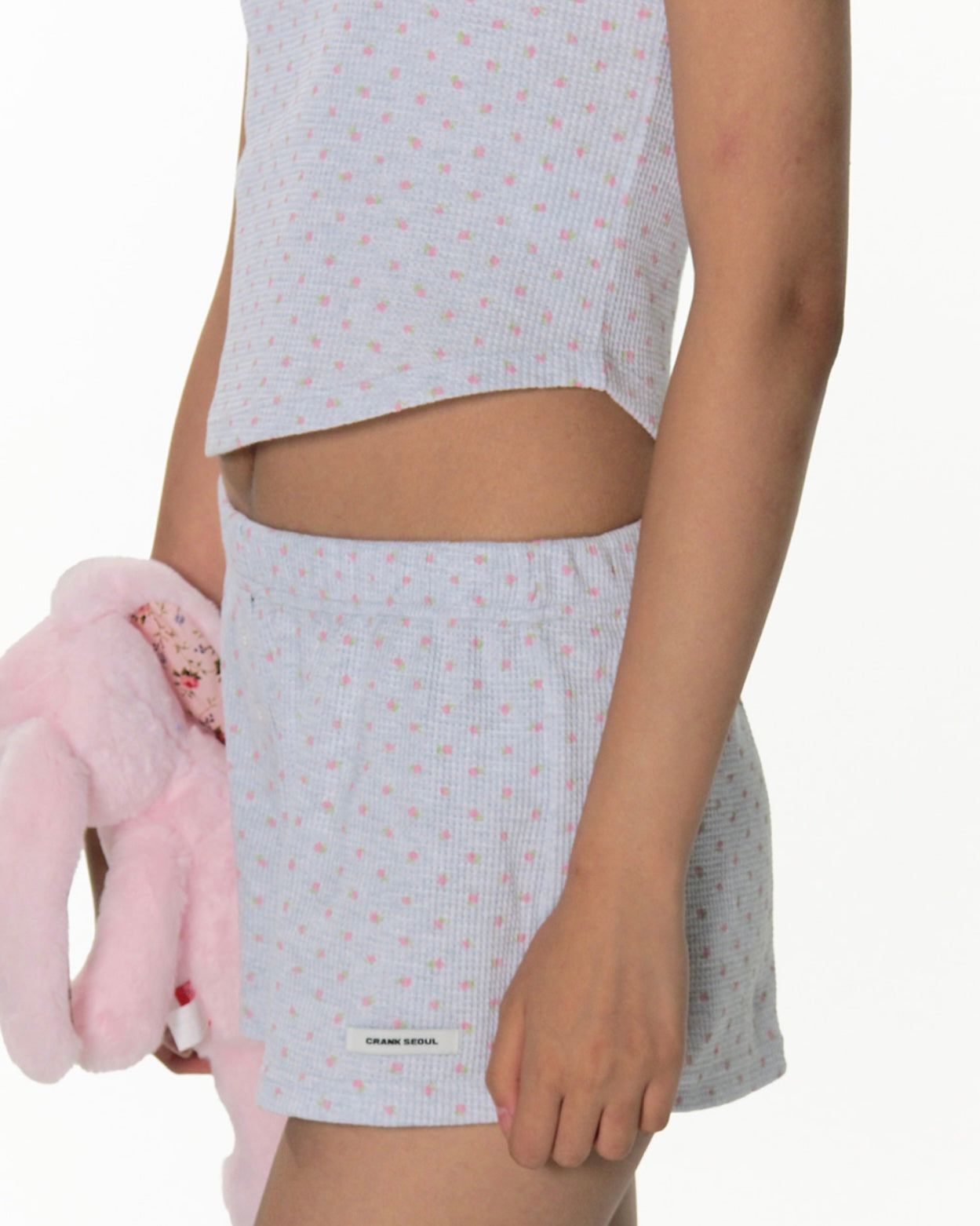 【CRANK】BUTTON FLOWER SHORTS
