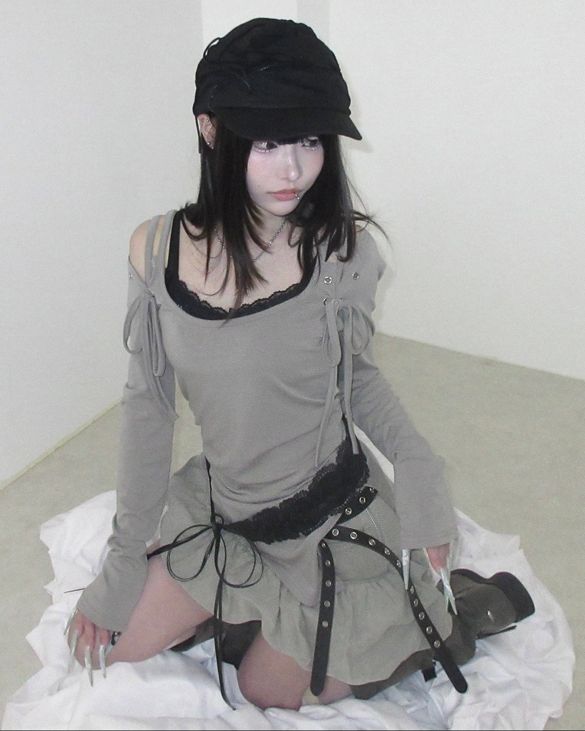 名古屋店WEB限定受注制【nmtc+】Eyelet Layered Bolero Set (3color)