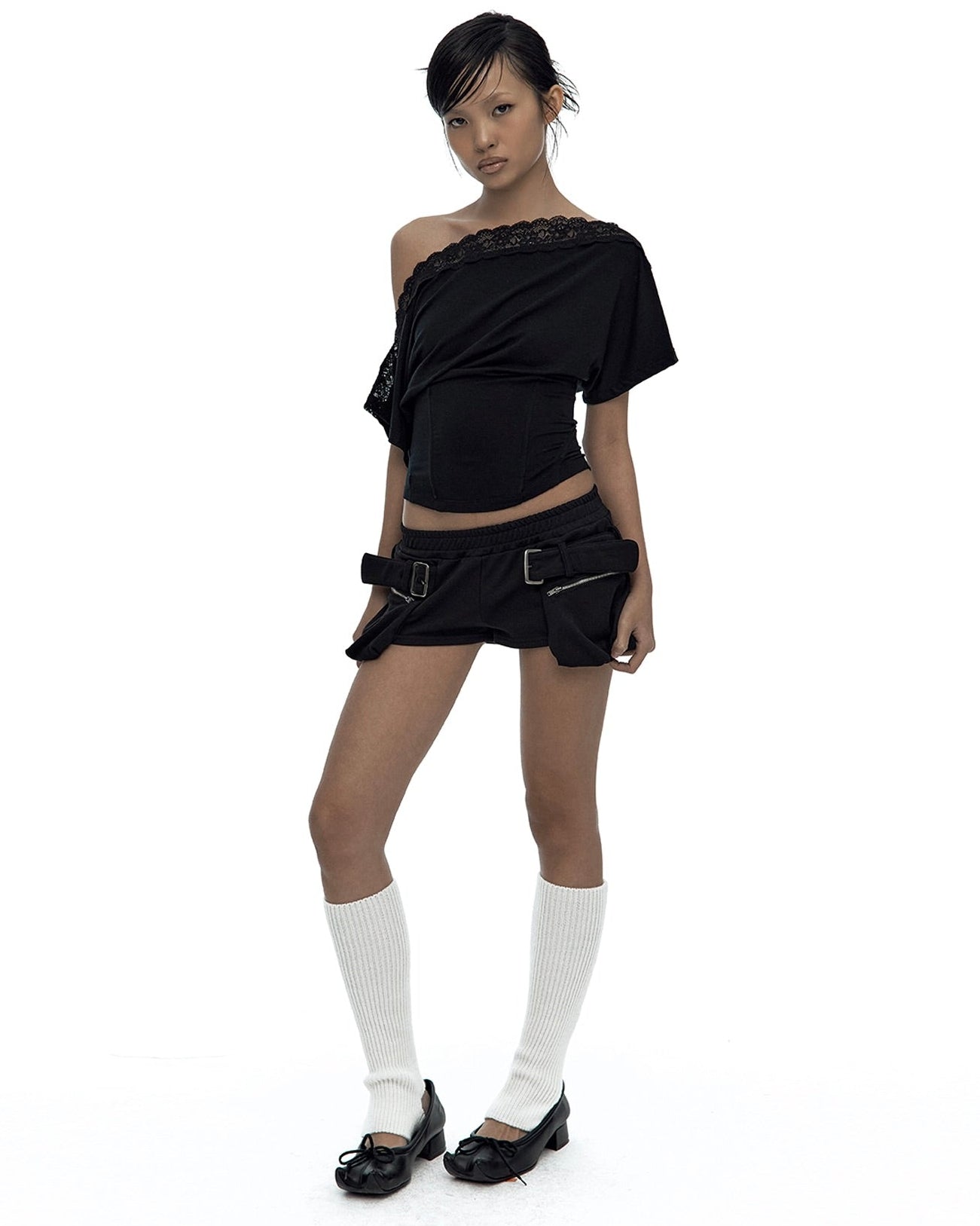 【Kashiko】Belted Pocket Shorts