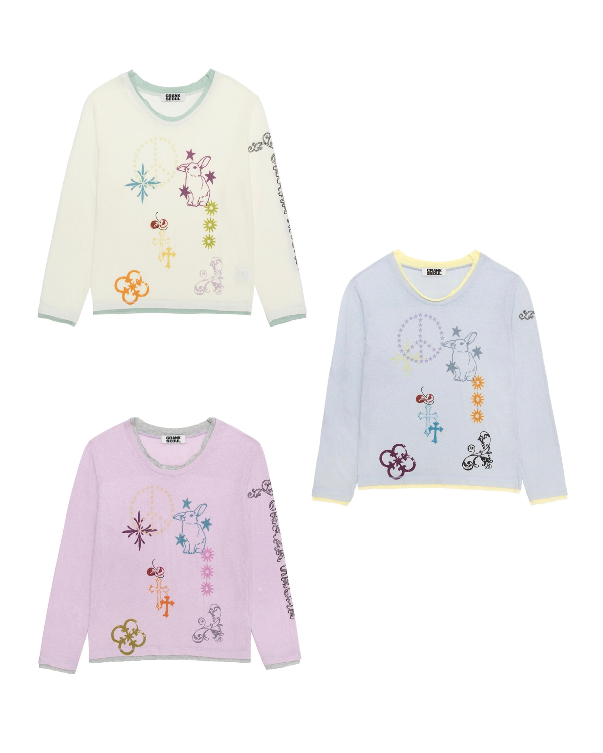 【CRANK】TATOO LAYERED TOP