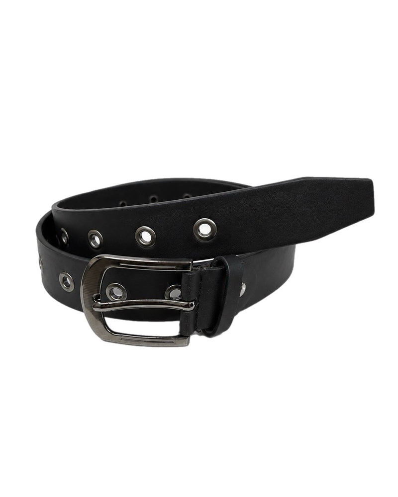 受注制【Chikashitsu +】vegan leather eyelet belt (2color)