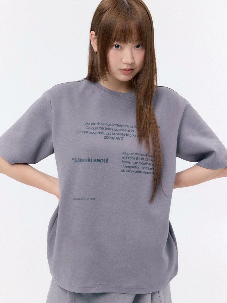 【Miseki seoul】Miseki typography short sleeves