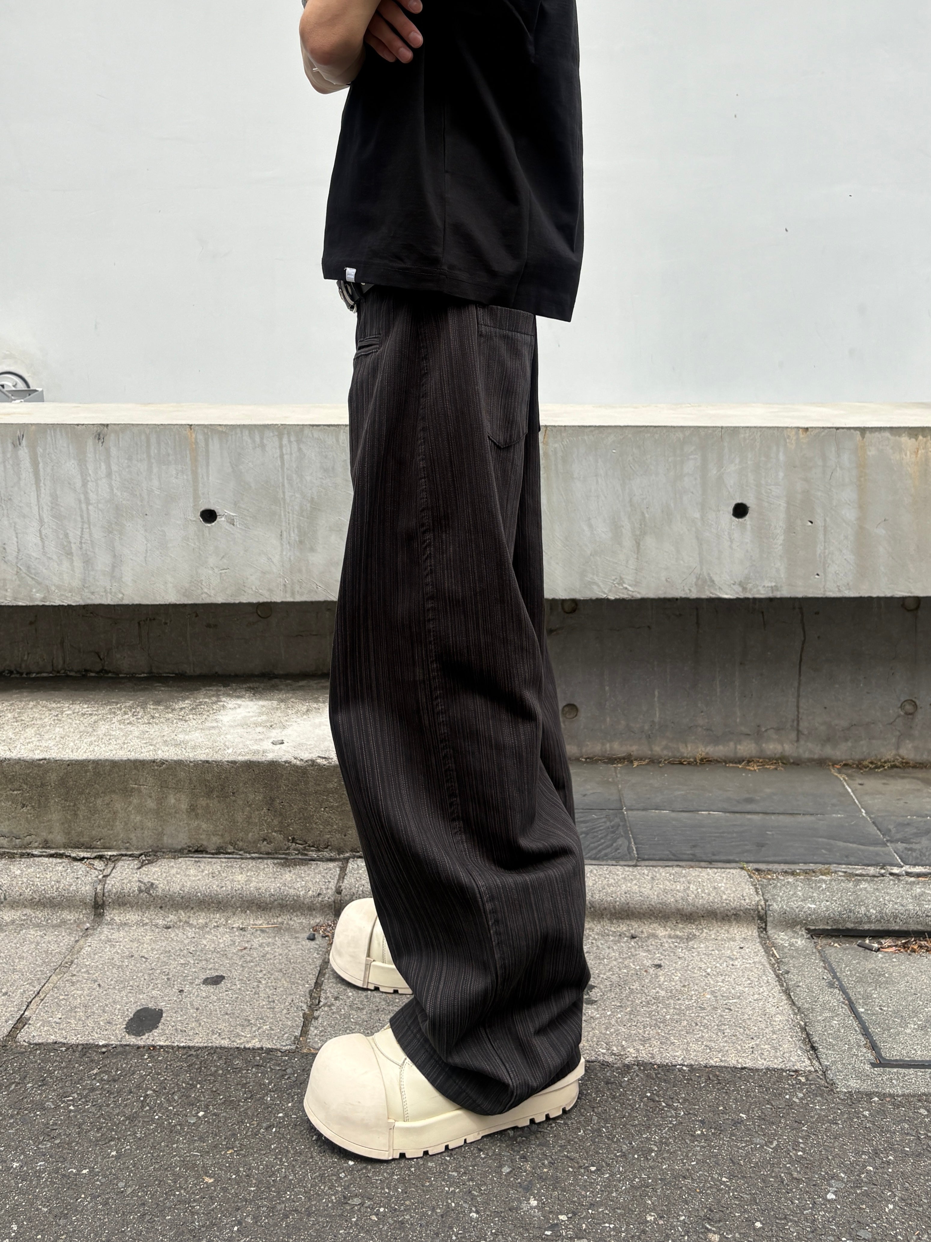受注制【youll】Shadow stripe slacks