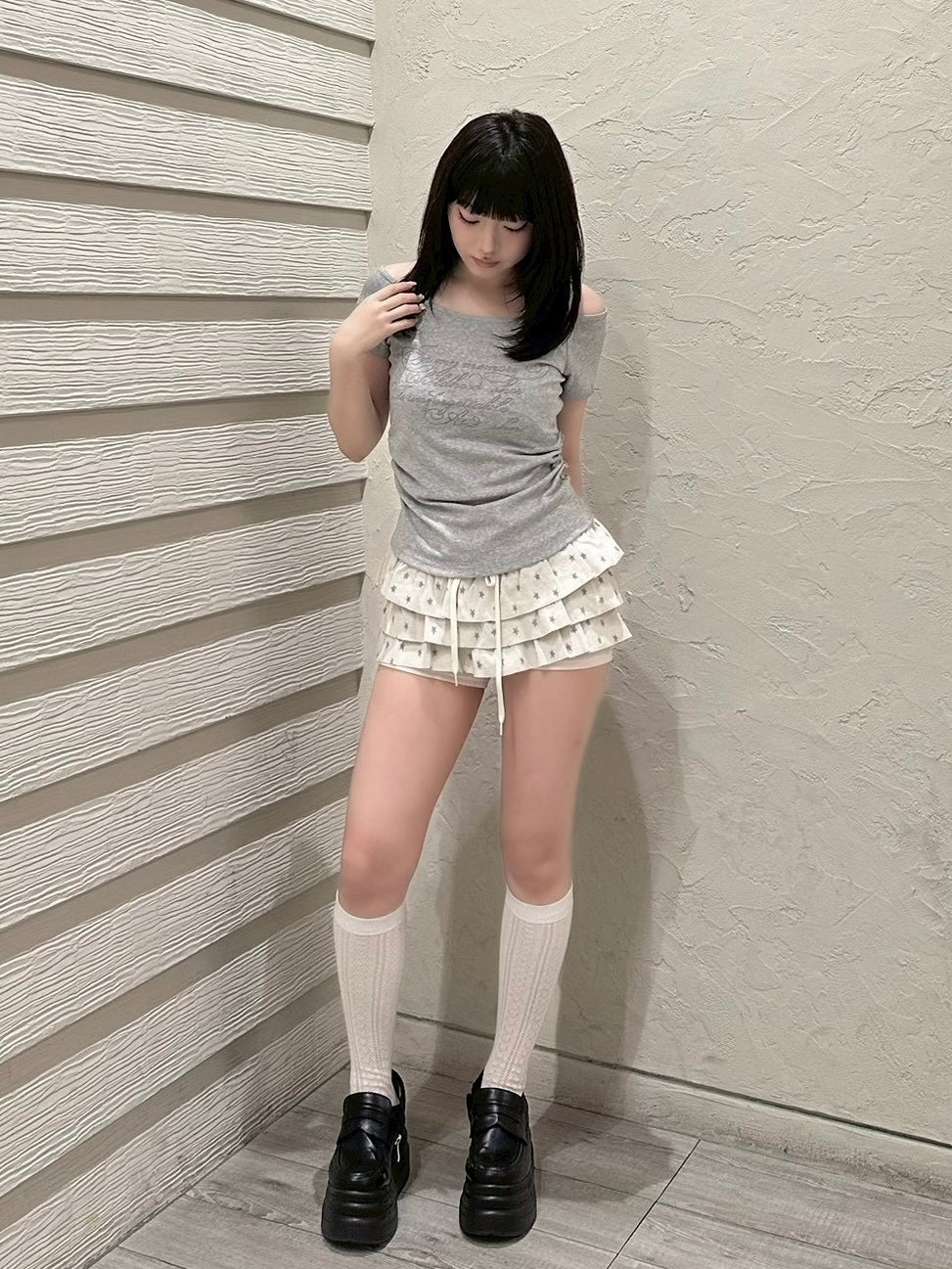 6/19 20:00発売 受注制【nmtc+】Bijou Halter Layered Tee (3color)