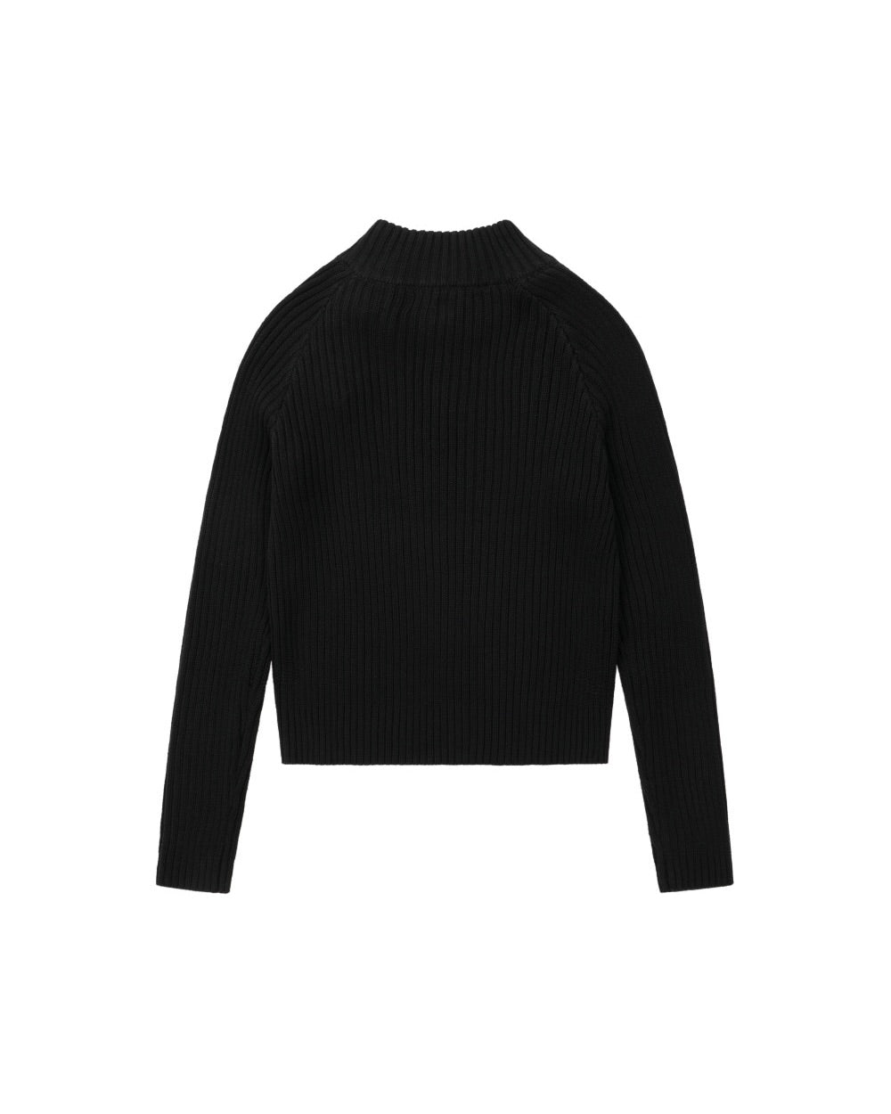 【AAKAM】Slant Zipper Belted Knit